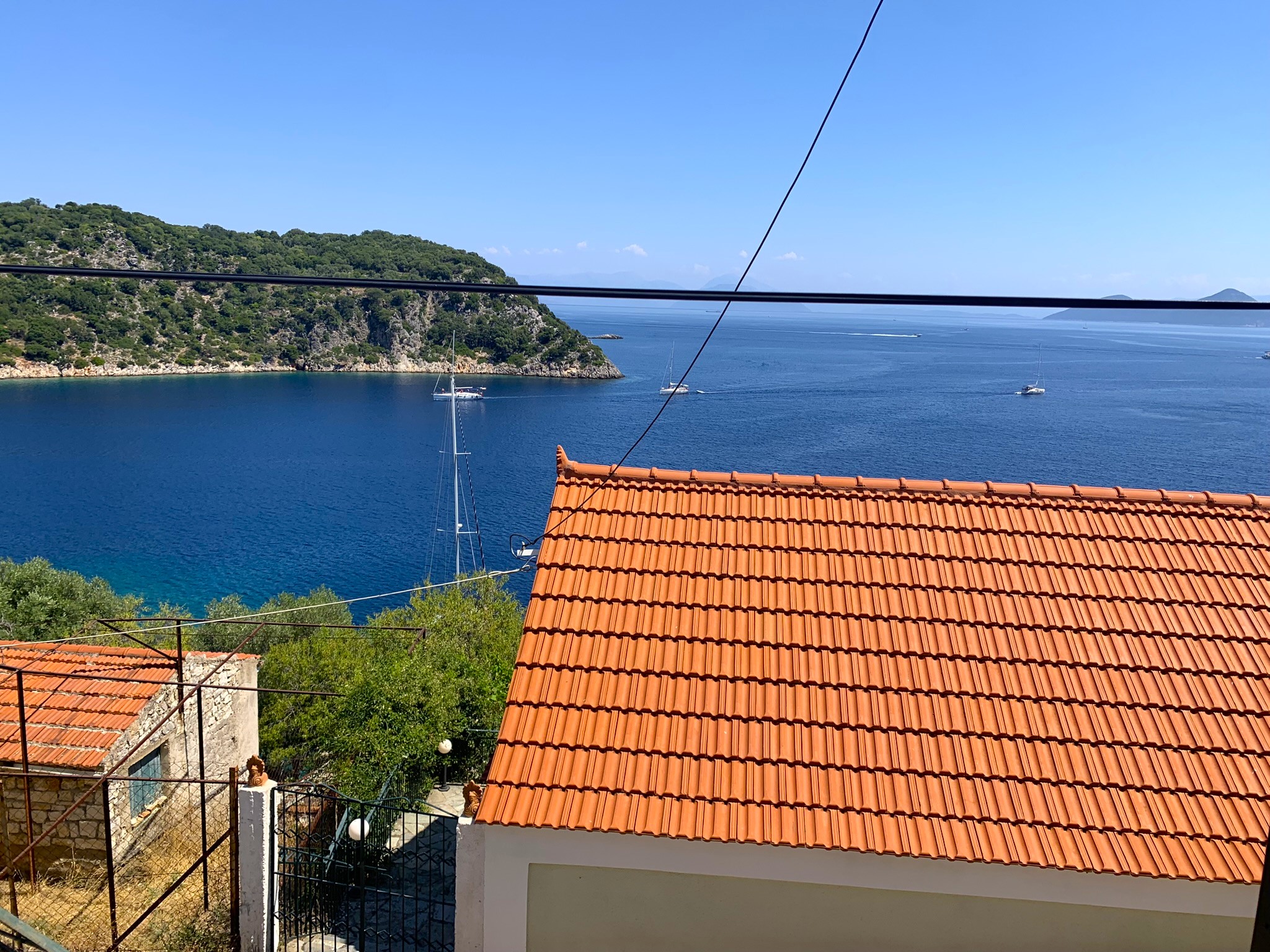 Views from house for sale on Ithaca Greece, Kioni