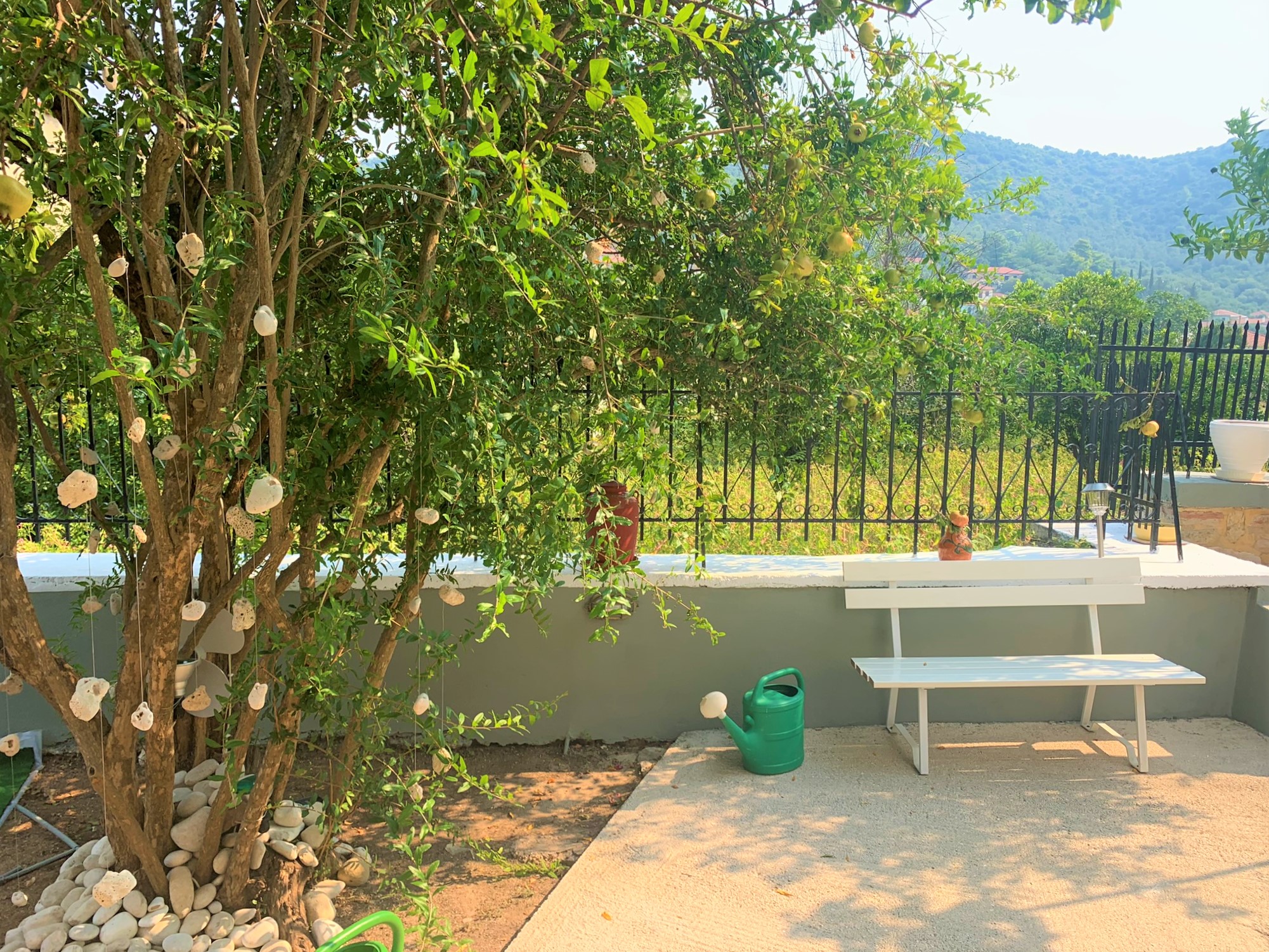 Patio detail of house for sale on Ithaca Greece, Vathi