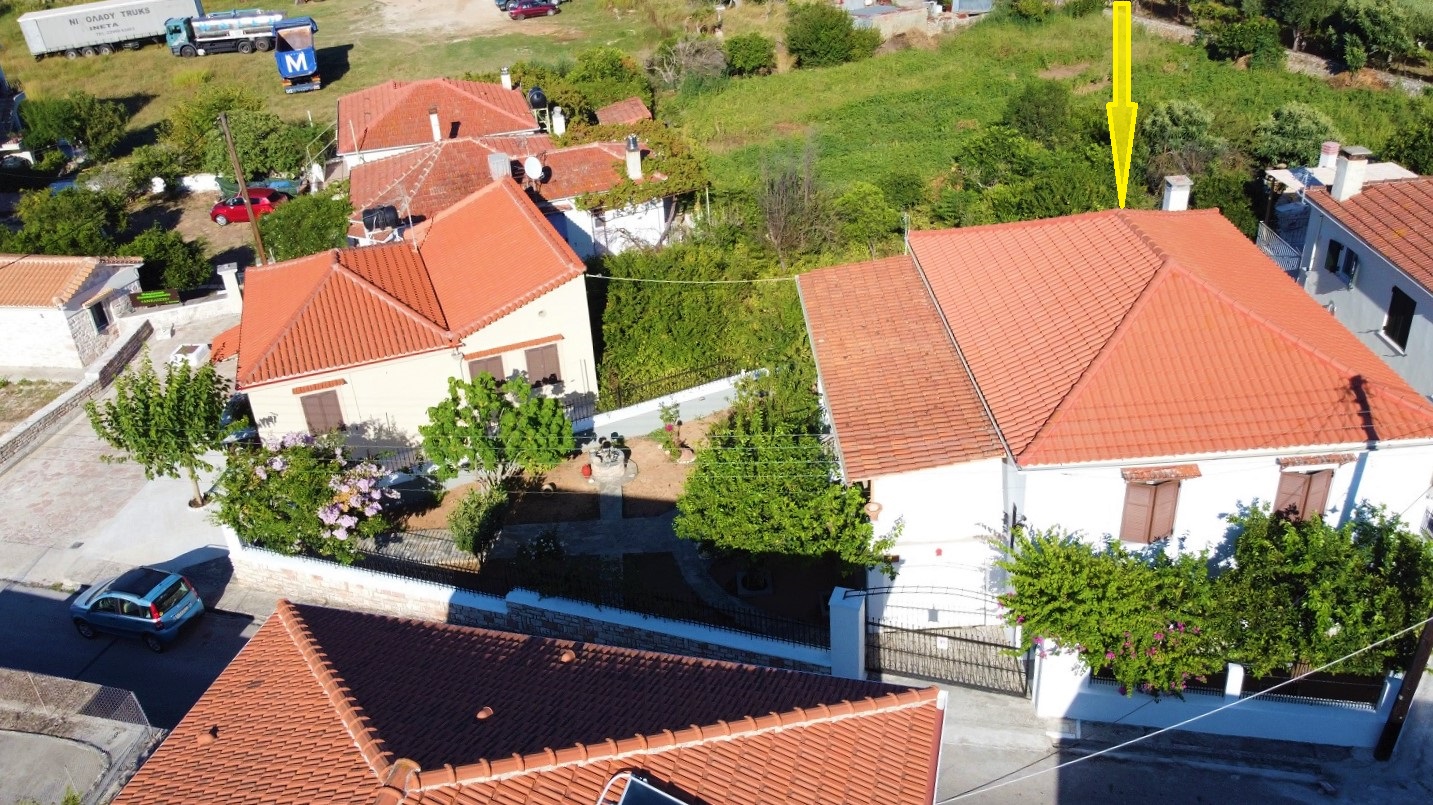 Aerial view of house for sale on Ithaca, Greece, Vathi