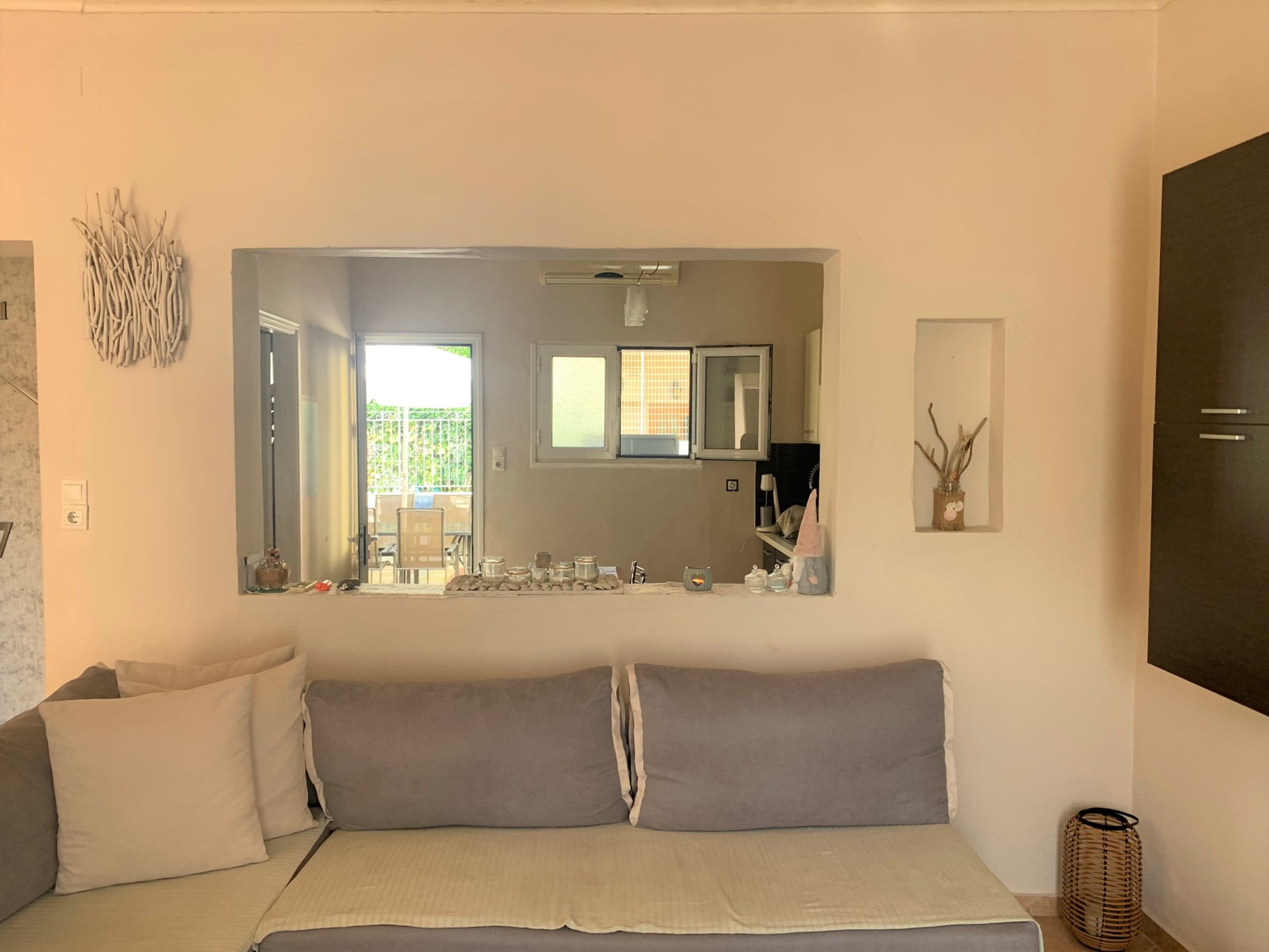 Living room of house for sale on Ithaca Greece, Vathi