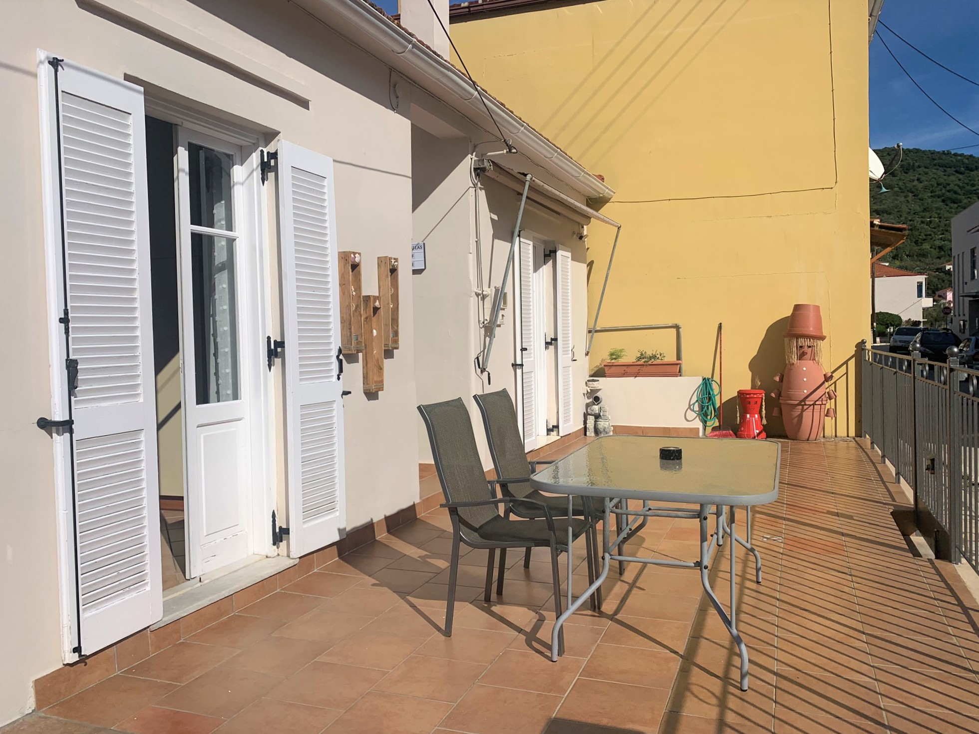 Front outdoor space of house for sale on Ithaca Greece, Vathi