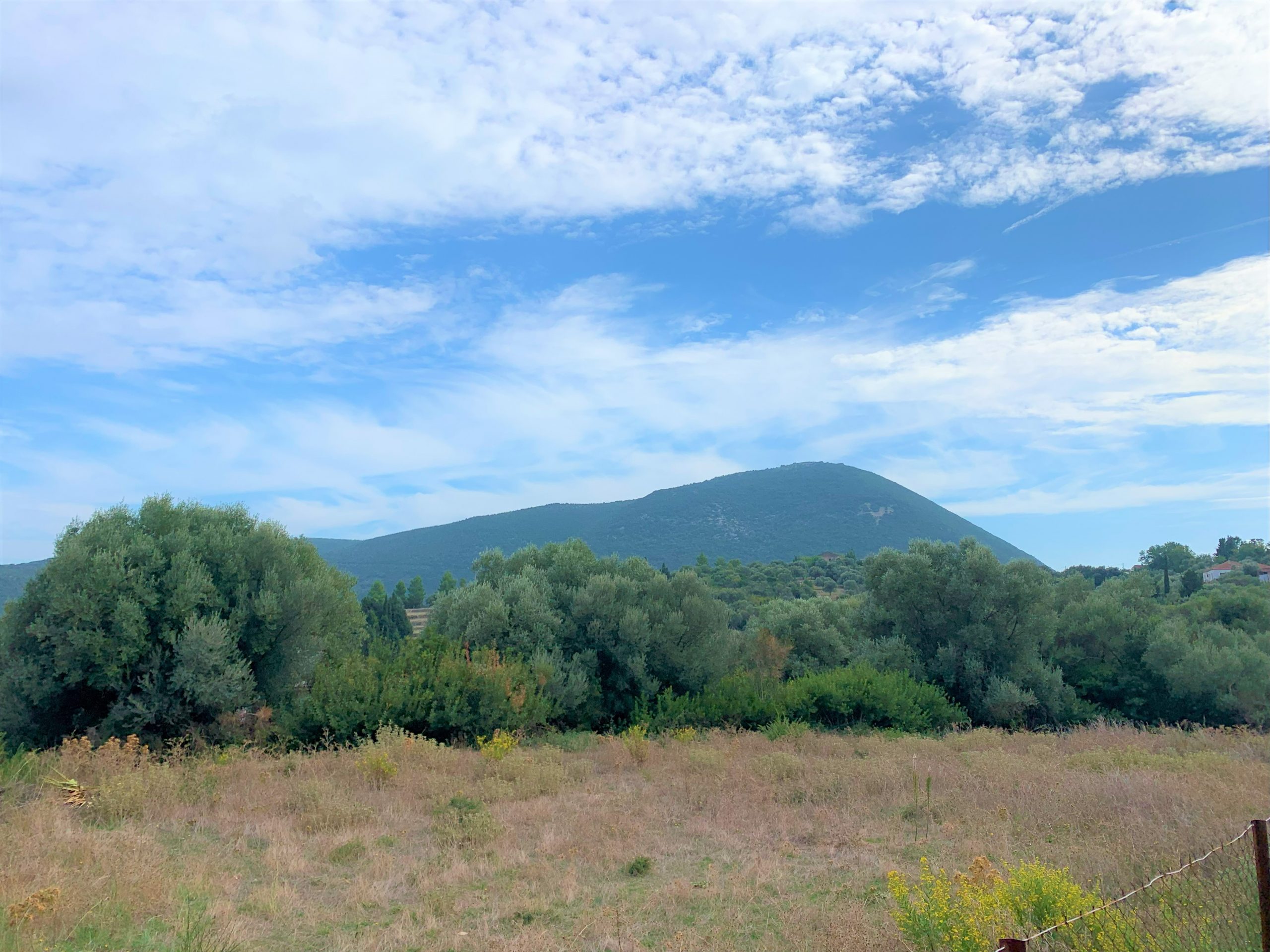 Landscape and terrain of land for sale on Ithaca, Greece, Platrithias