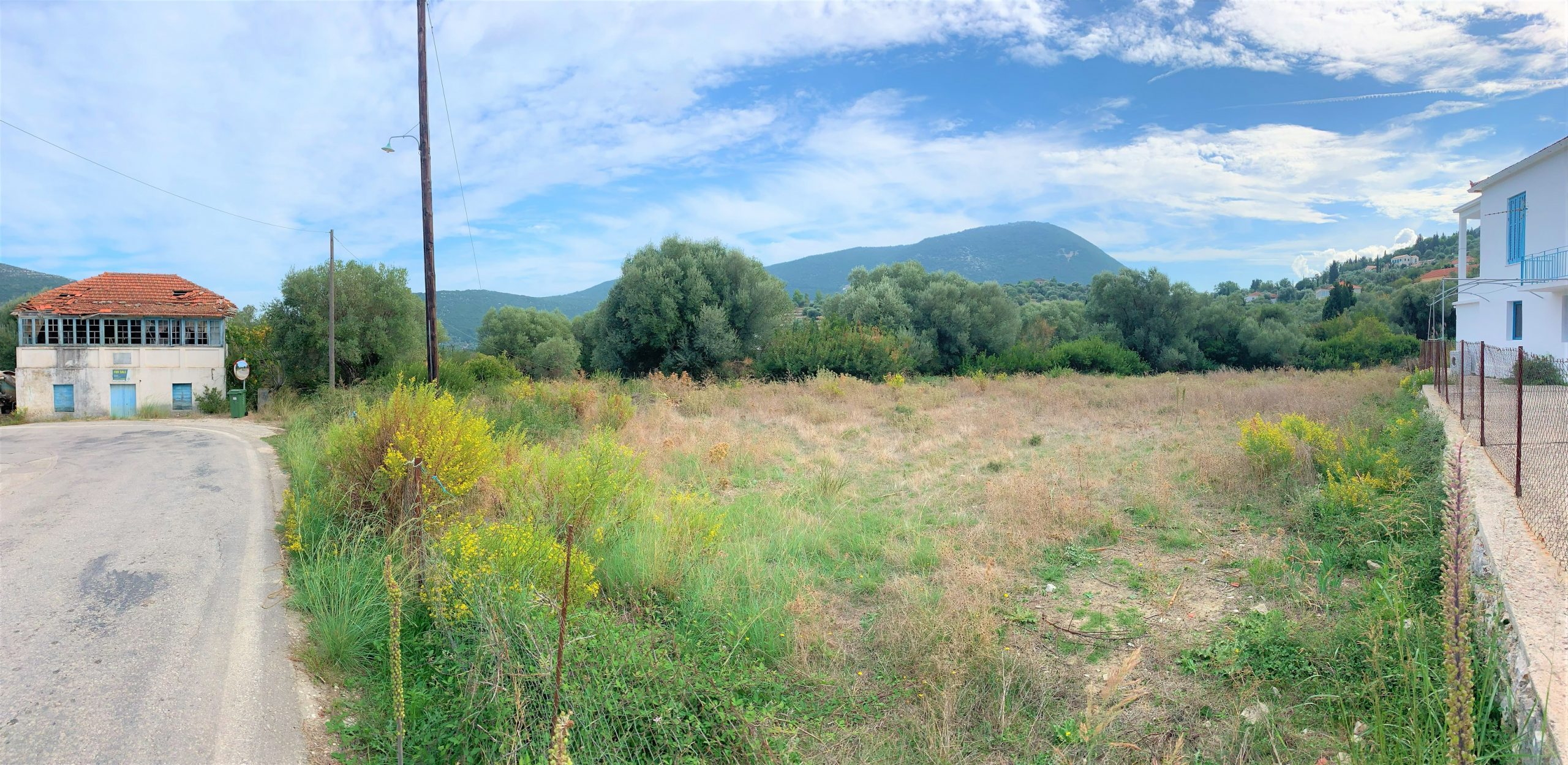 Landscape and terrain of land for sale on Ithaca, Greece, Platrithias