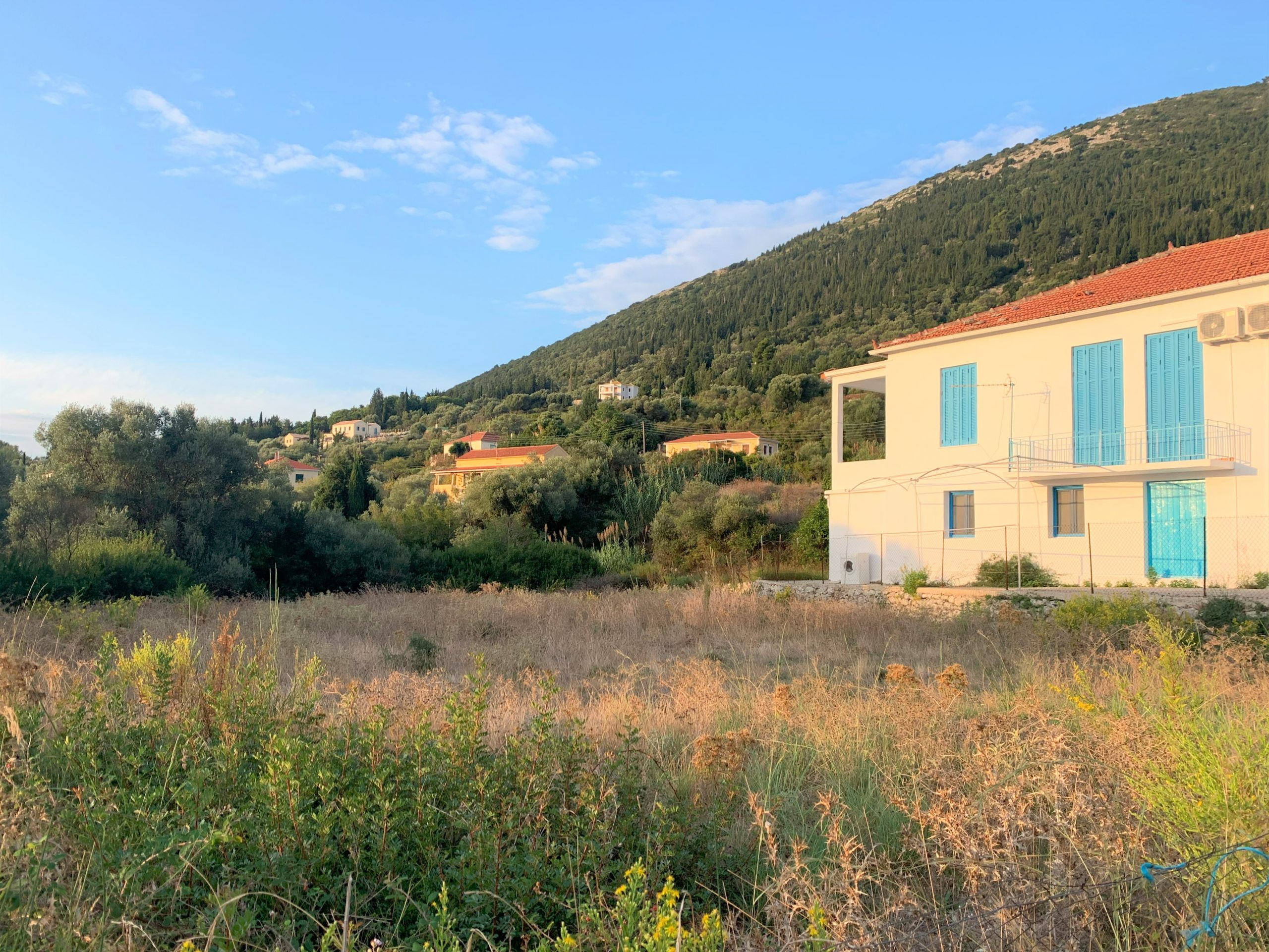 Landscape and terrain of land for sale on Ithaca, Greece, Platrithias