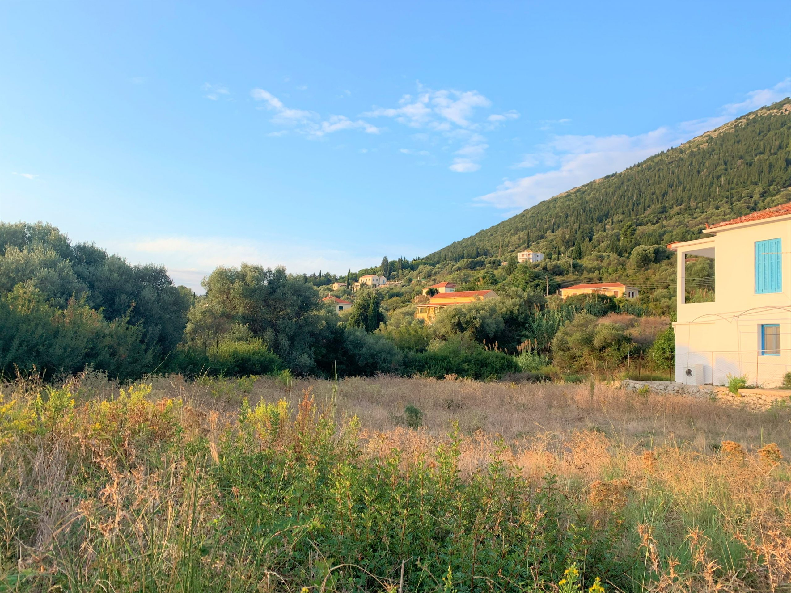 Landscape and terrain of land for sale on Ithaca, Greece, Platrithias
