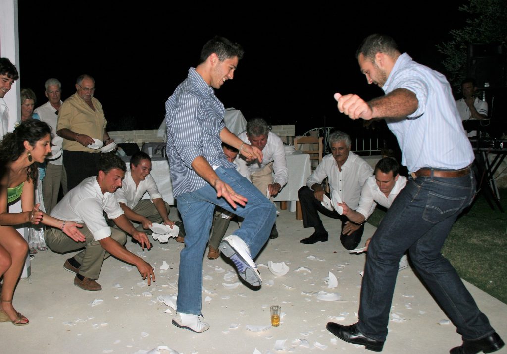 Dance at wedding party on Ithaca Greece