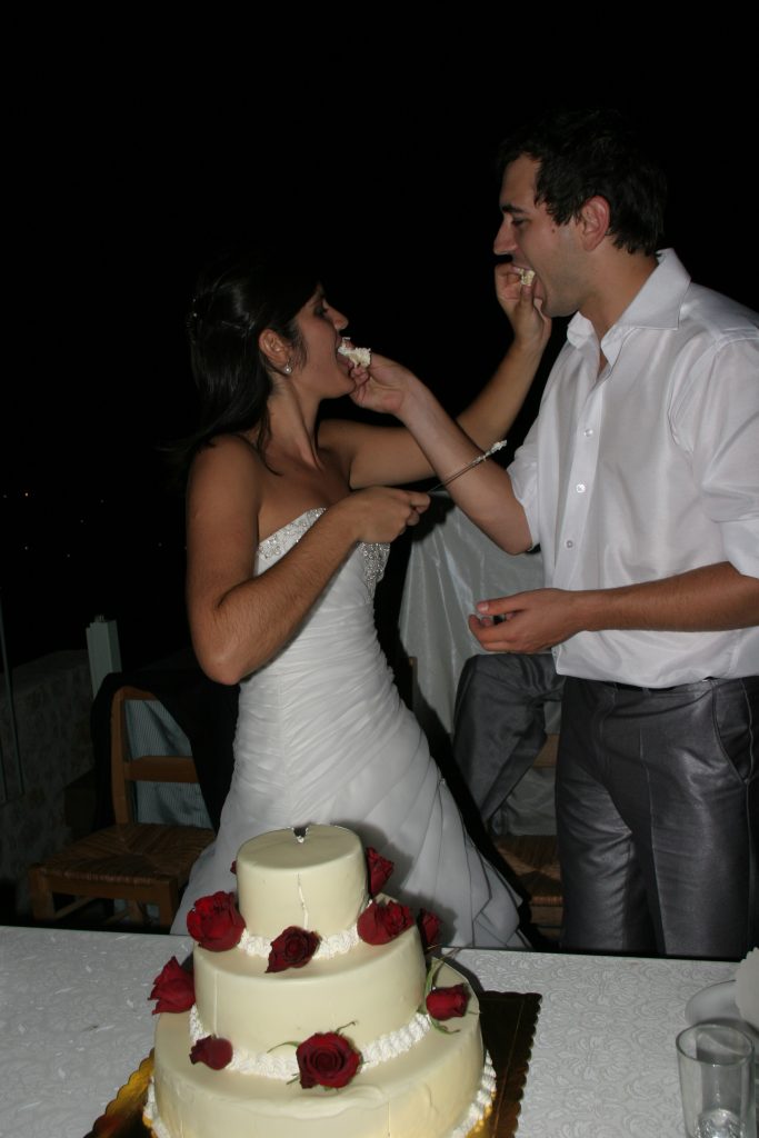 Wedding cake on Ithaca Greece