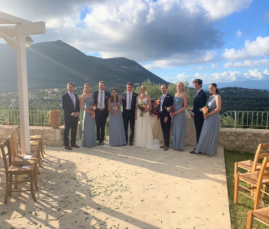 Wedding ceremony at private villa on Ithaca Greece