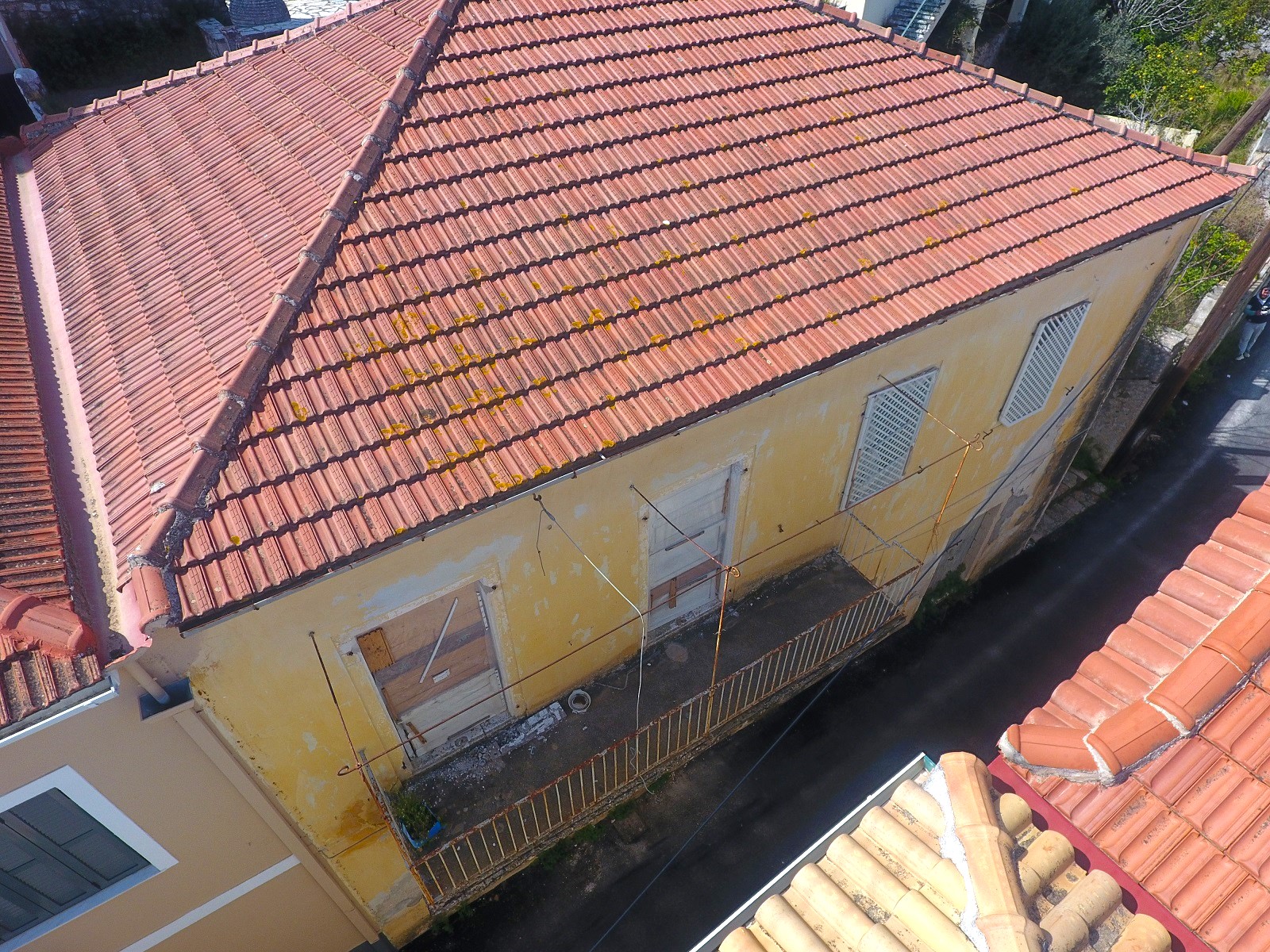 Aerial views of house for sale in Ithaca Greece, Vathi