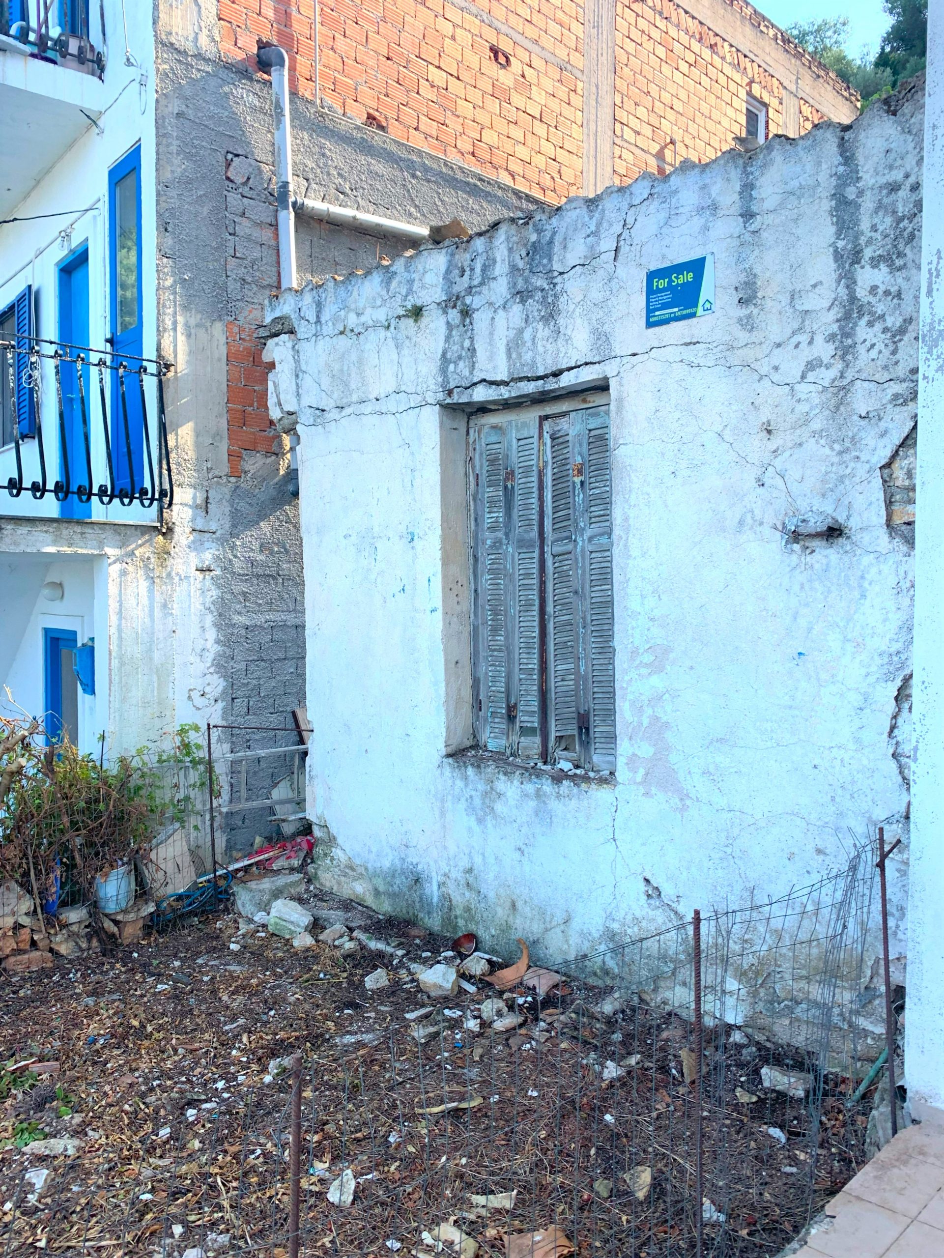 Wall of ruin for sale in Ithaca Greece, Kioni