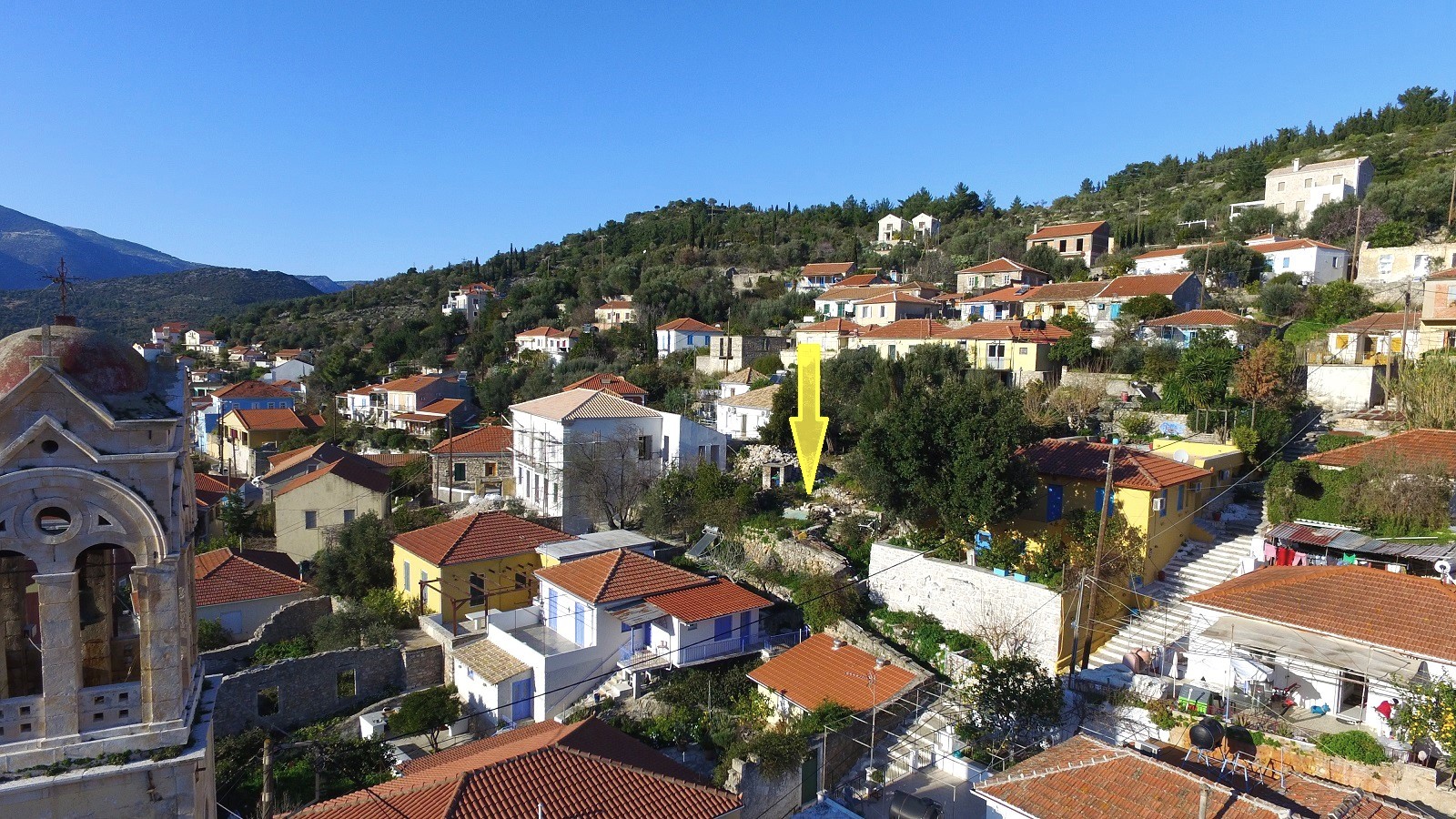 Location of land with building license for sale in Ithaca Greece, Vathi