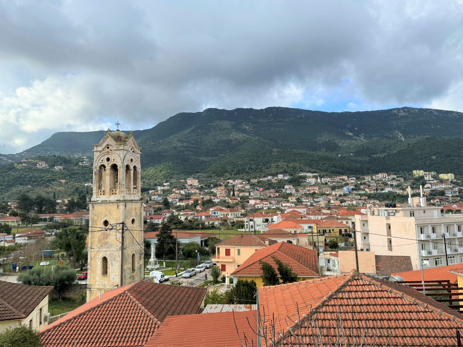 Views from land with building license for sale in Ithaca Greece, Vathi