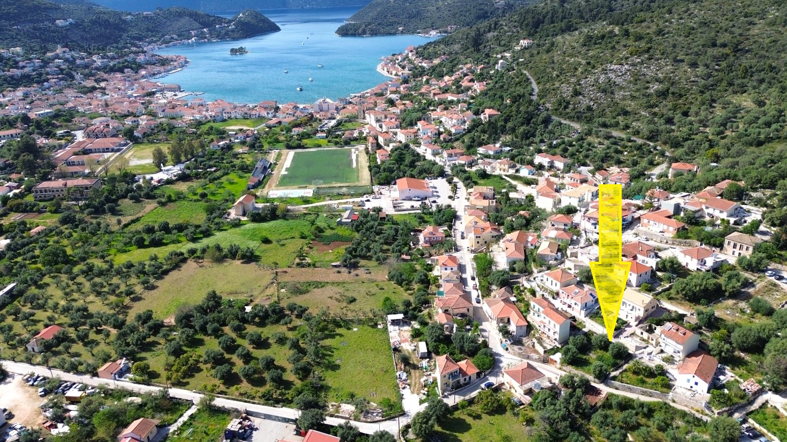 Location of land with building license for sale in Ithaca Greece, Vathi