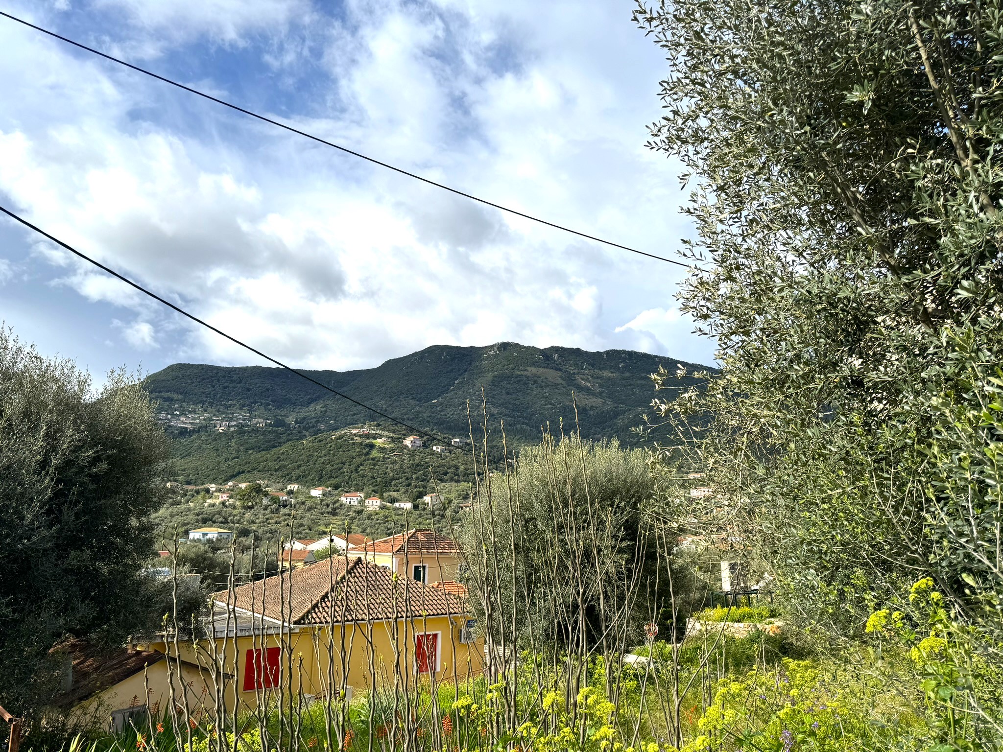 Views from land with building license for sale in Ithaca Greece, Vathi