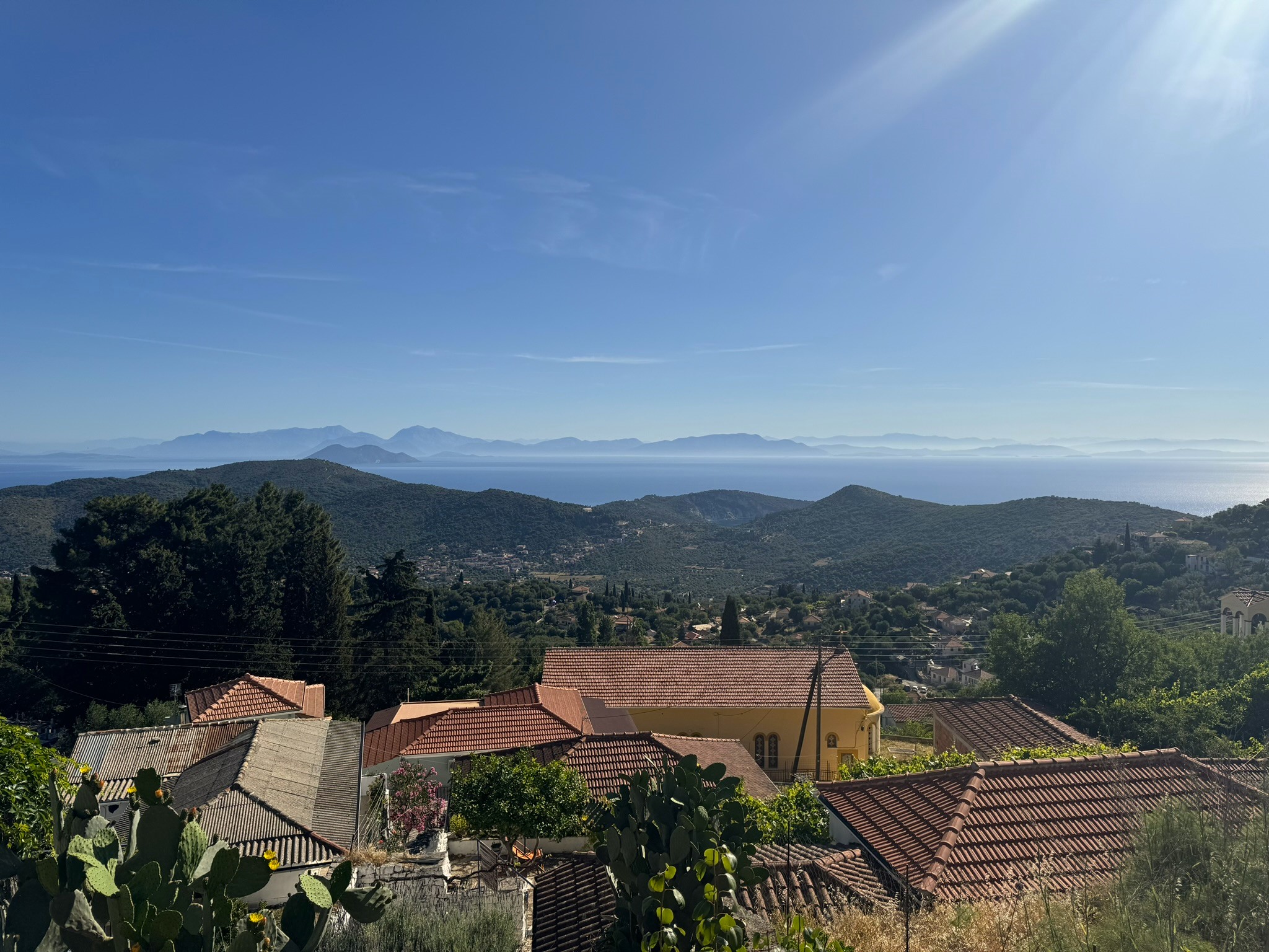 Views from house for sale in Ithaca Greece Perachori
