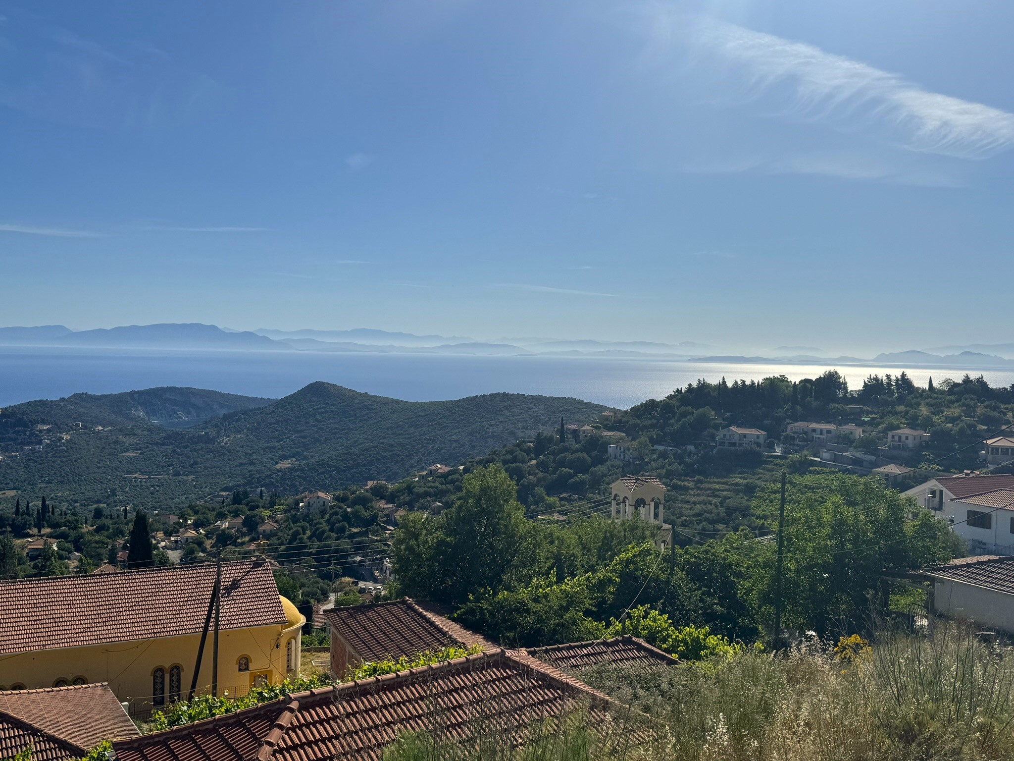 Views from house for sale in Ithaca Greece Perachori