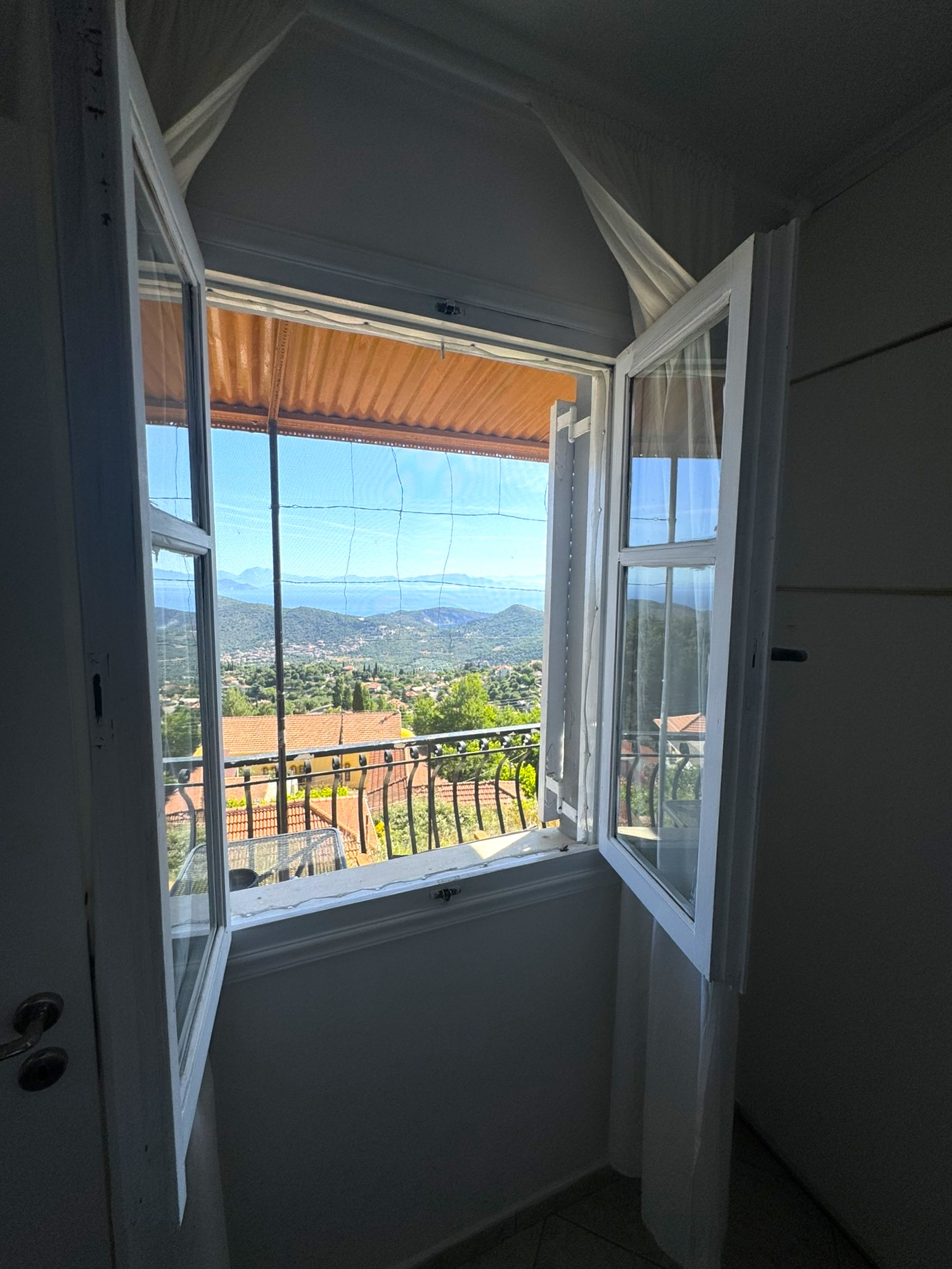 Views from the window of house for sale in Ithaca Greece Perachori