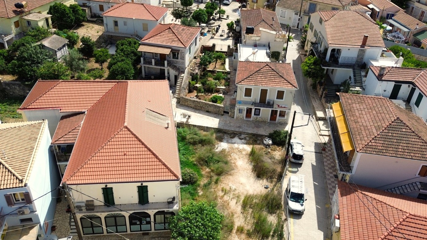 Aerial views of house for sale in Ithaca Greece Vathi