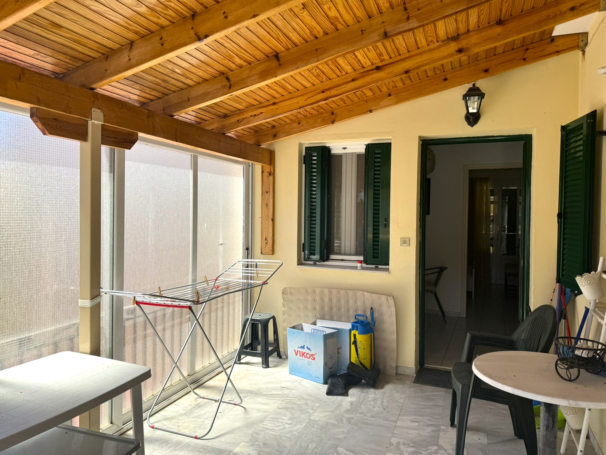 Closed balcony of house for sale in Ithaca Greece Vathi