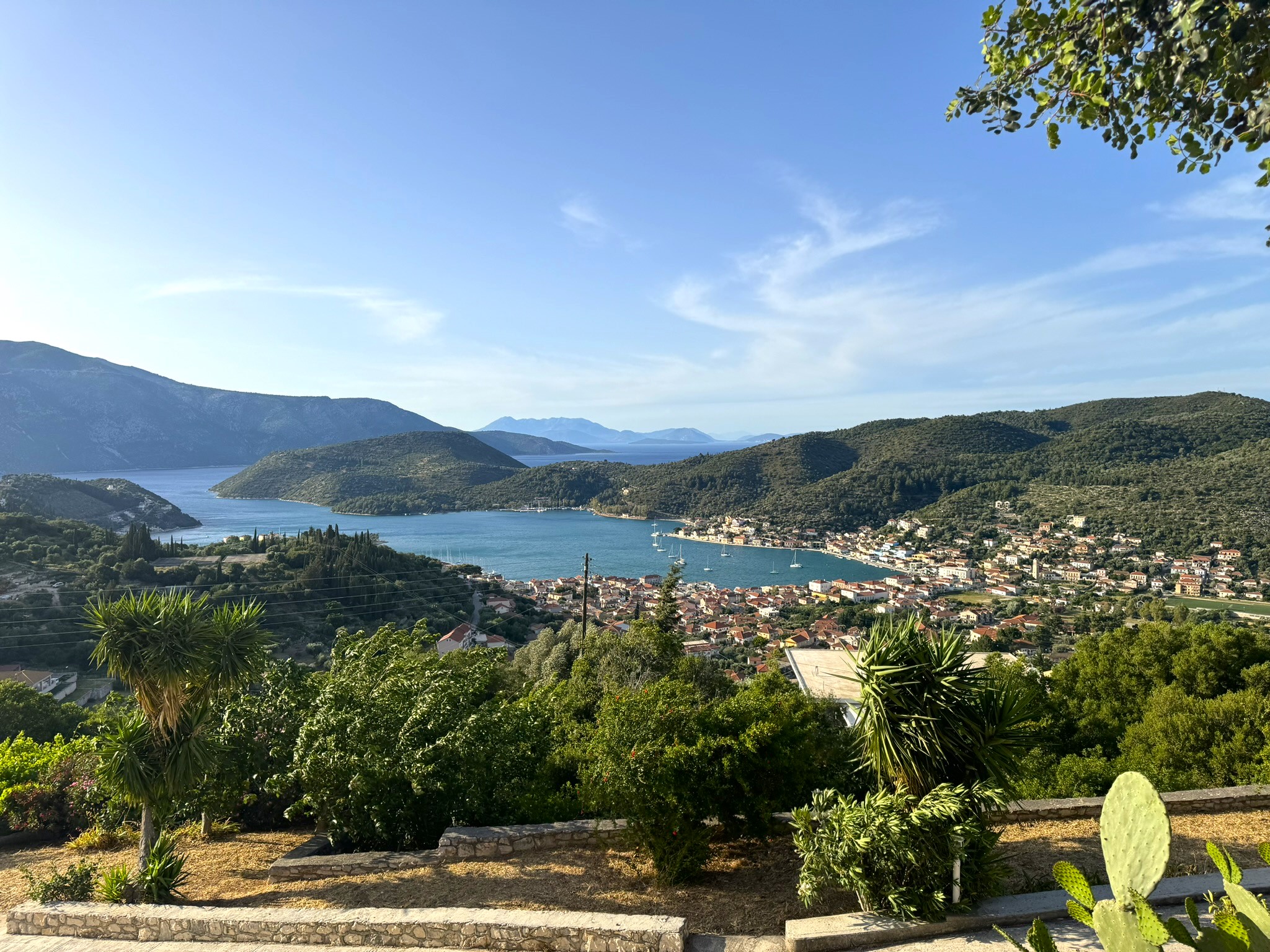 Views from villa with pool for rent in Ithaca Greece Perachori