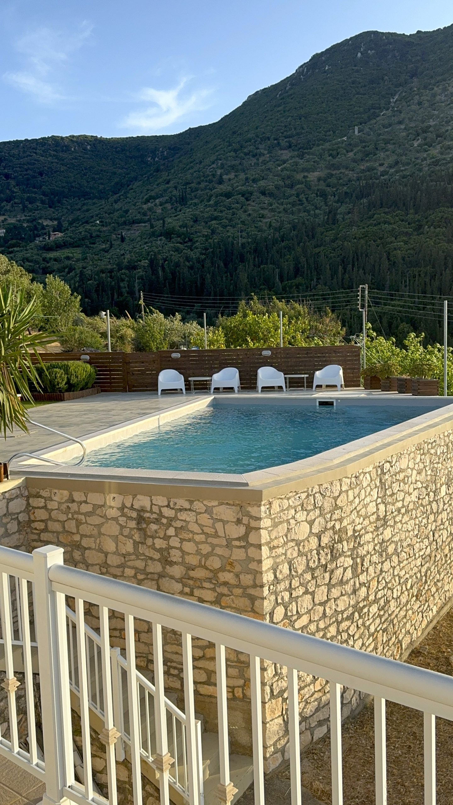 Pool of villa for rent in Ithaca Greece Perachori
