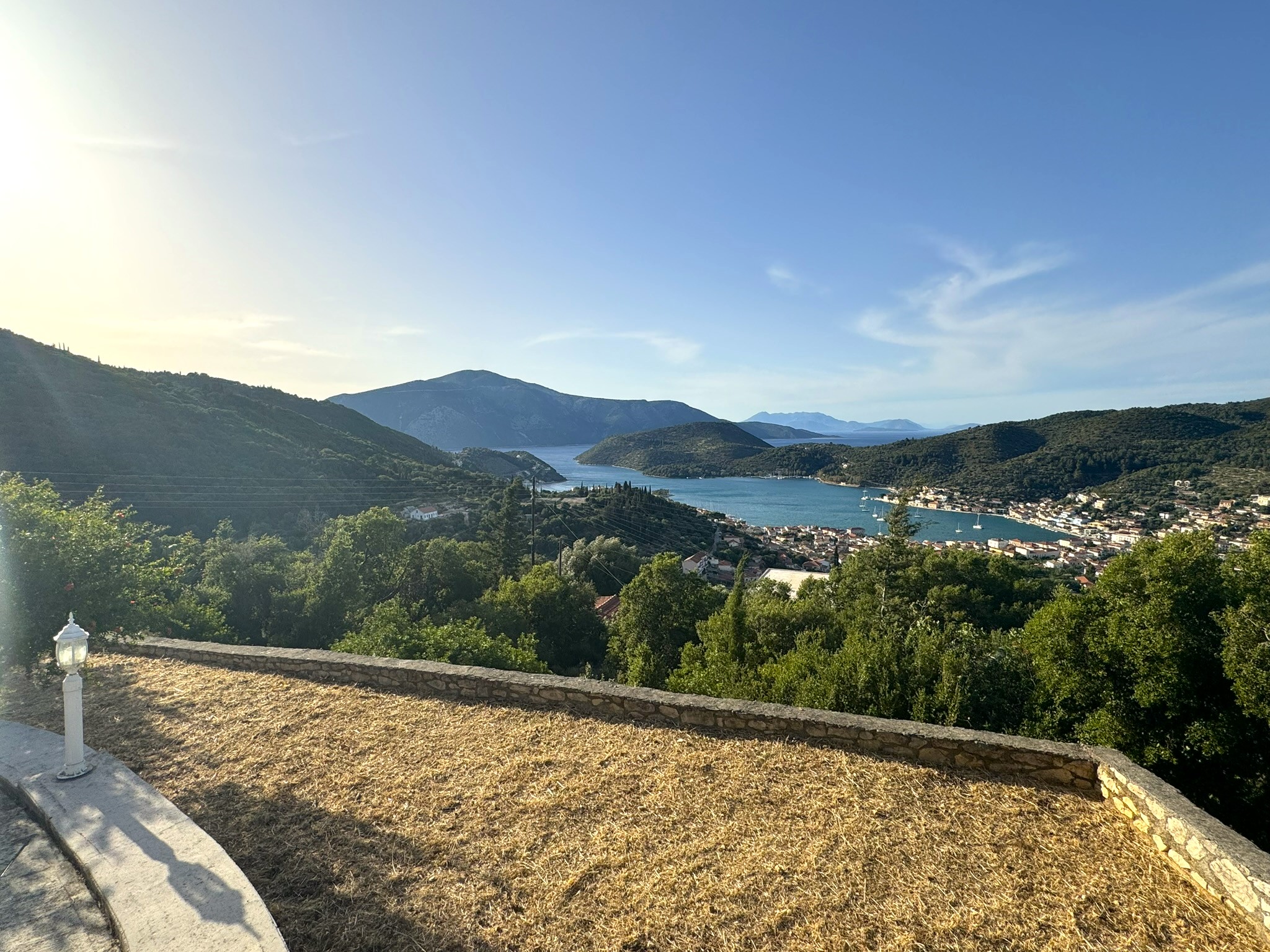 Views from villa with pool to rent in Ithaca Greece Perachori