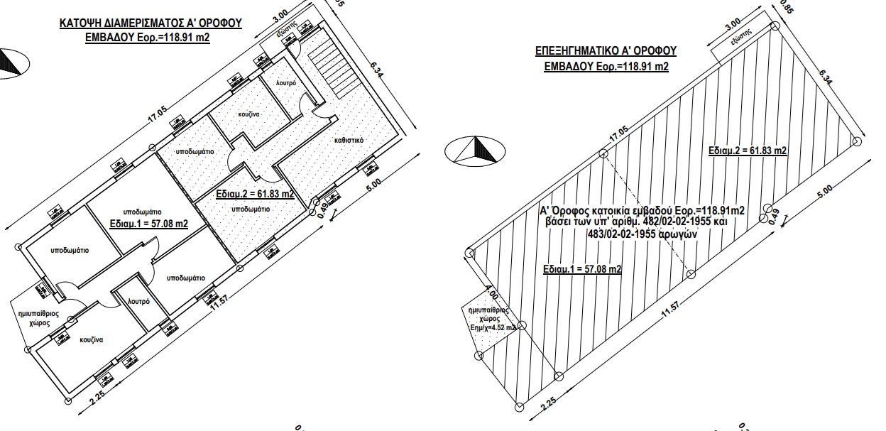 Aerial views of house for sale on Ithaca Greece, Vathi