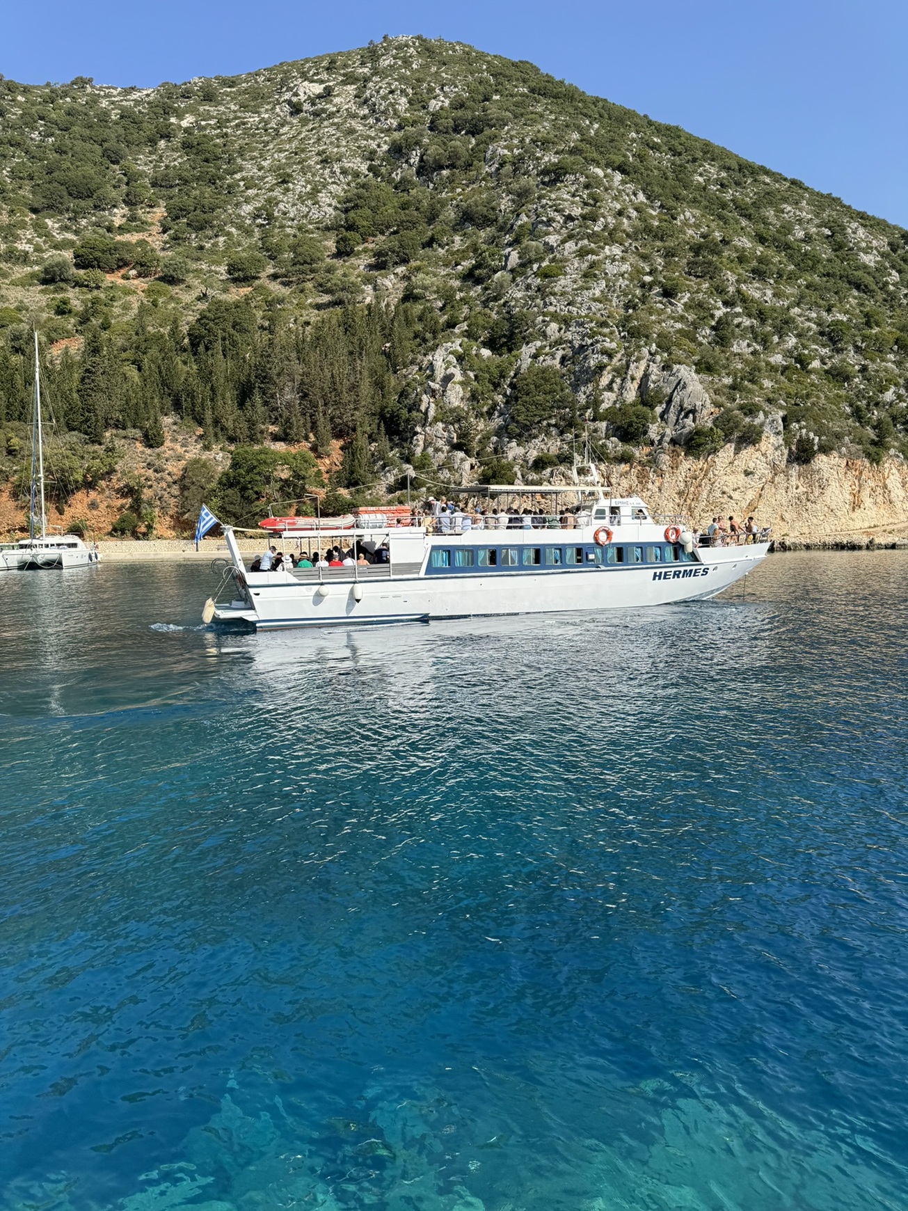 One day cruise around the island of Ithaca Greece, Frikes