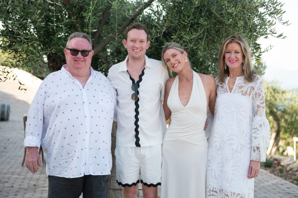 Guests at pre-wedding dinner party in Ithaca Greece, Stavros