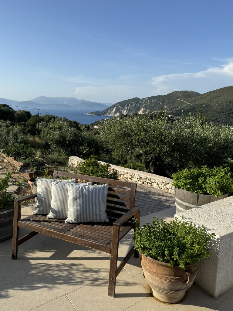 Views from venue of pre-wedding dinner party in Ithaca Greece, Stavros