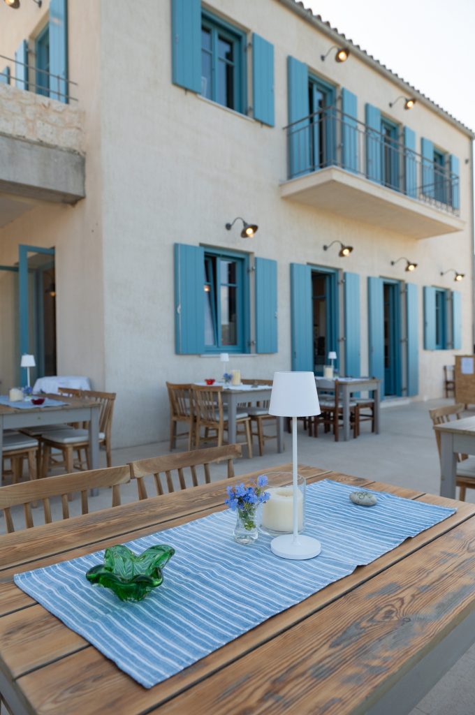 Myrtia restaurant, pre-wedding dinner party venue in Ithaca Greece, Stavros