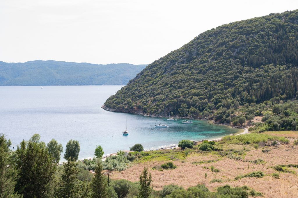 View from the groom's family accommodation in Ithaca Greece, Stavros