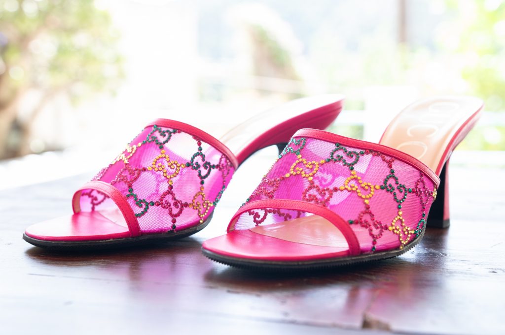 Bride shoes for wedding reception in Ithaca Greece, Stavros