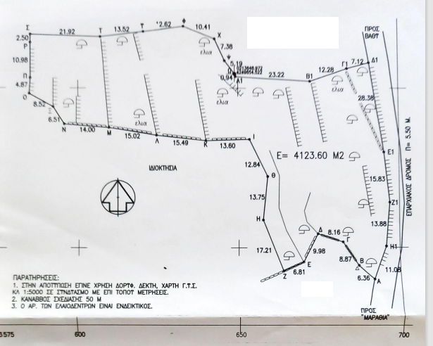 Aerial view and location of land for sale in Ithaca Greece, Vathi
