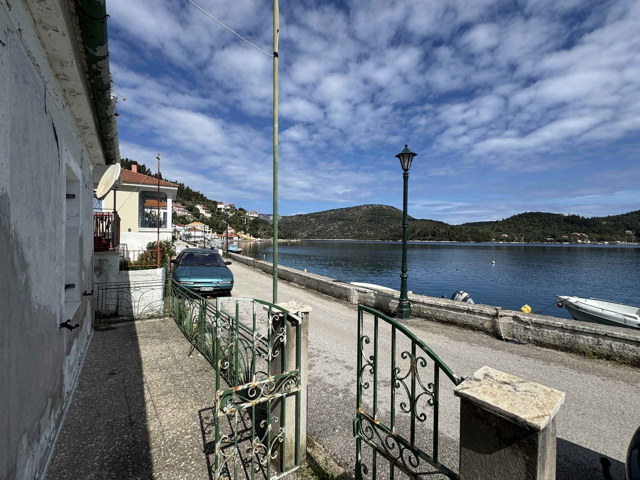 Views from the front door of house for sale in Ithaca Greece, Vathi