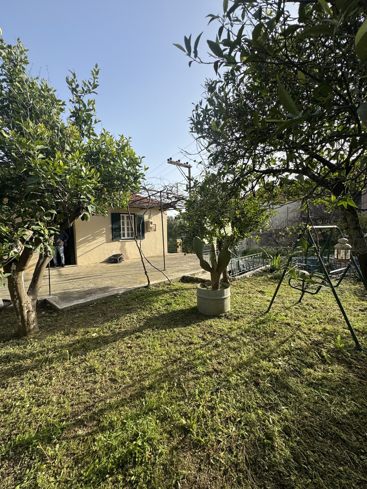 Garden and patio of house for sale in Ithaca Greece, Perachori