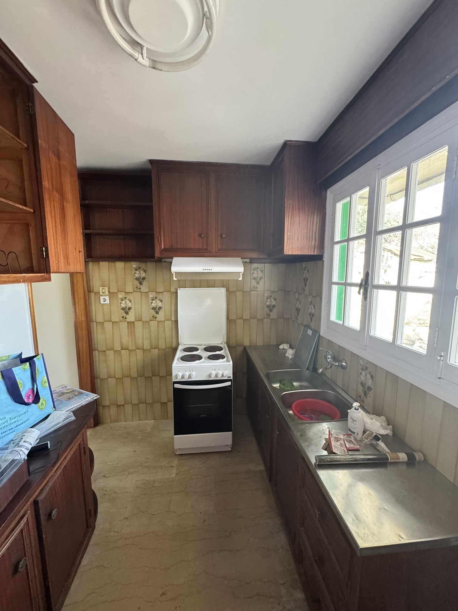 Kitchen area of house for sale in Ithaca Greece, Perachori