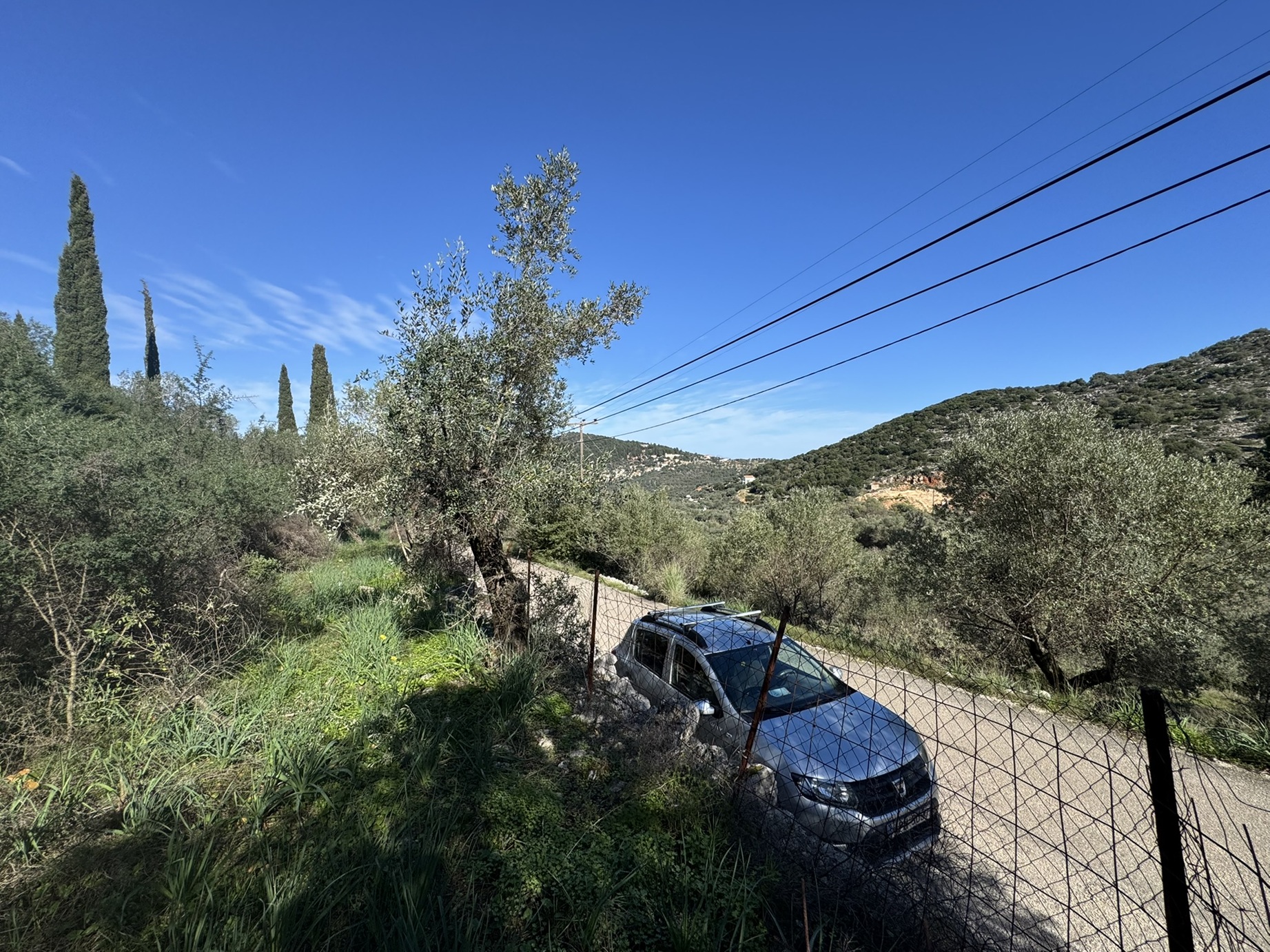 Road access of land for sale in Ithaca Greece, Vathi