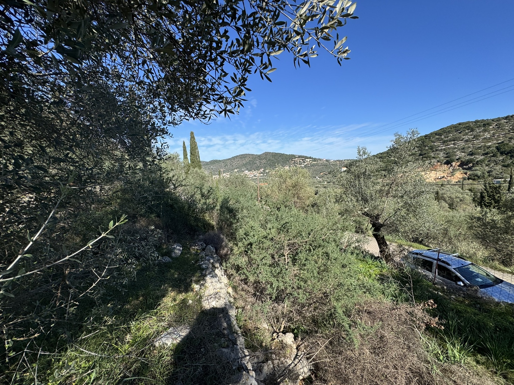 Terrain and landscape of land for sale in Ithaca Greece, Vathi
