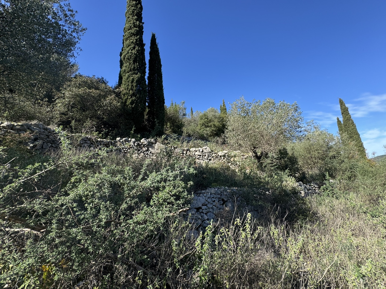 Terrain and landscape of land for sale in Ithaca Greece, Vathi
