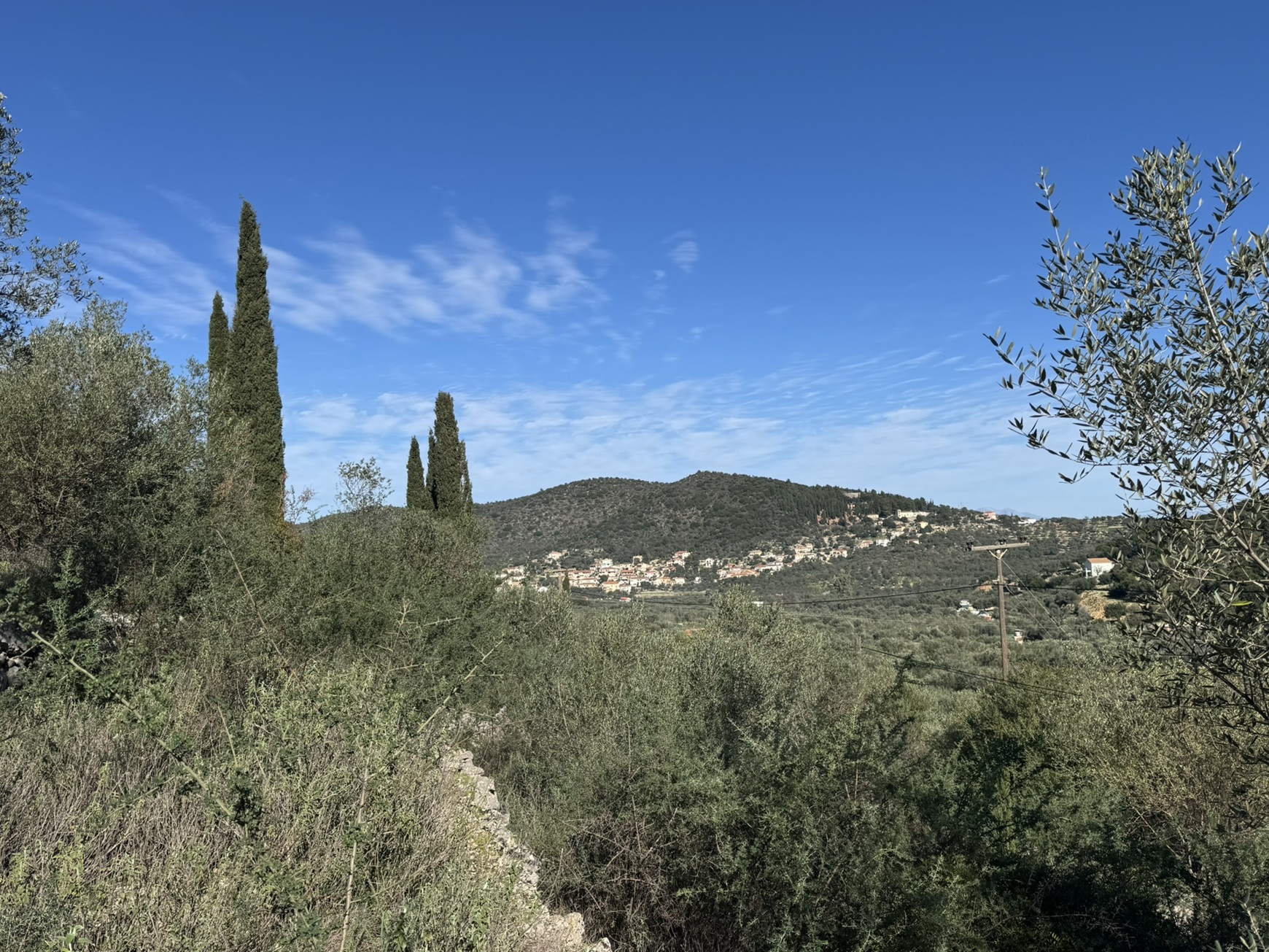 Mountain views of land for sale in Ithaca Greece, Vathi