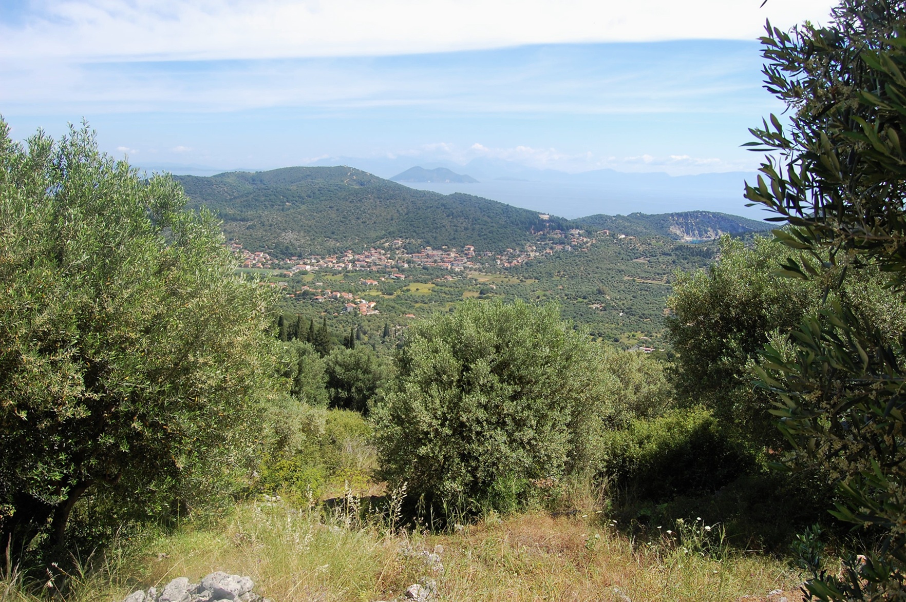 Views from land for sale in Ithaca Greece, Perachori