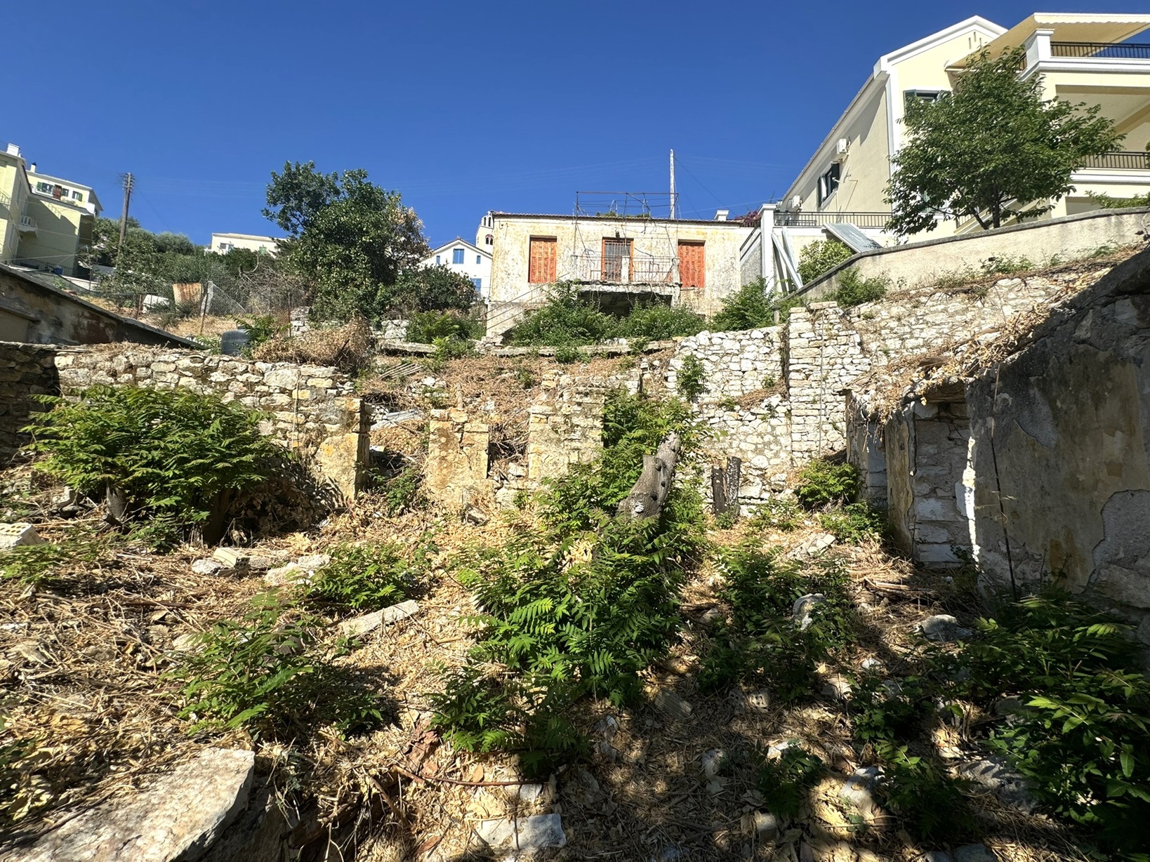 Garden of ruin for sale in Ithaca Greece, Vathi