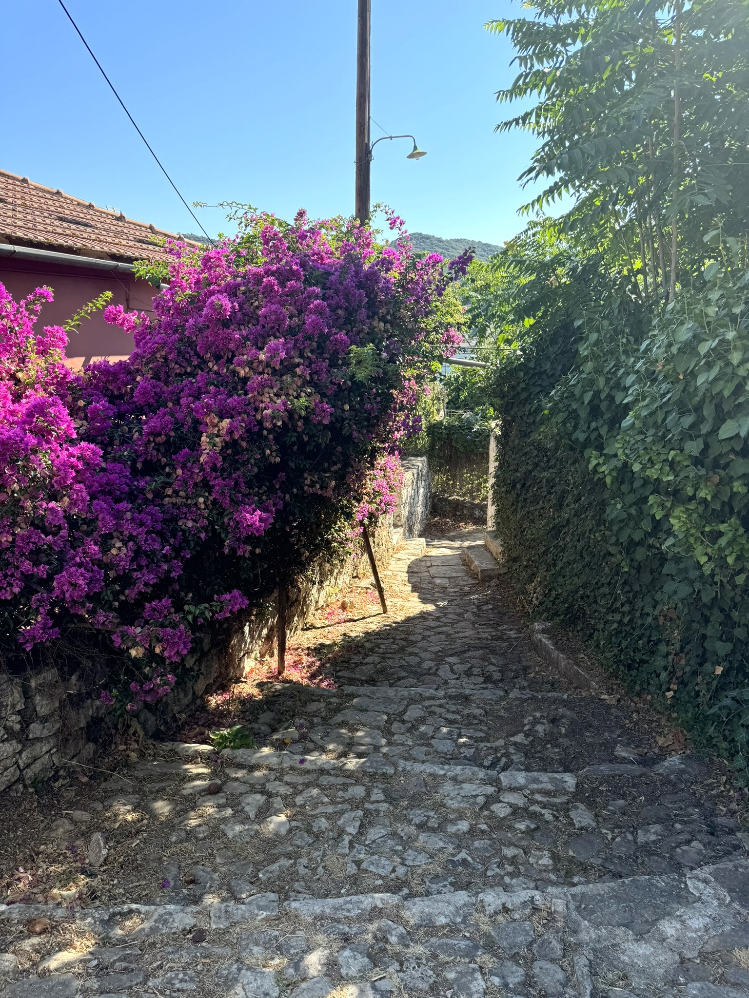 Public footpath to access ruin for sale in Ithaca Greece, Vathi