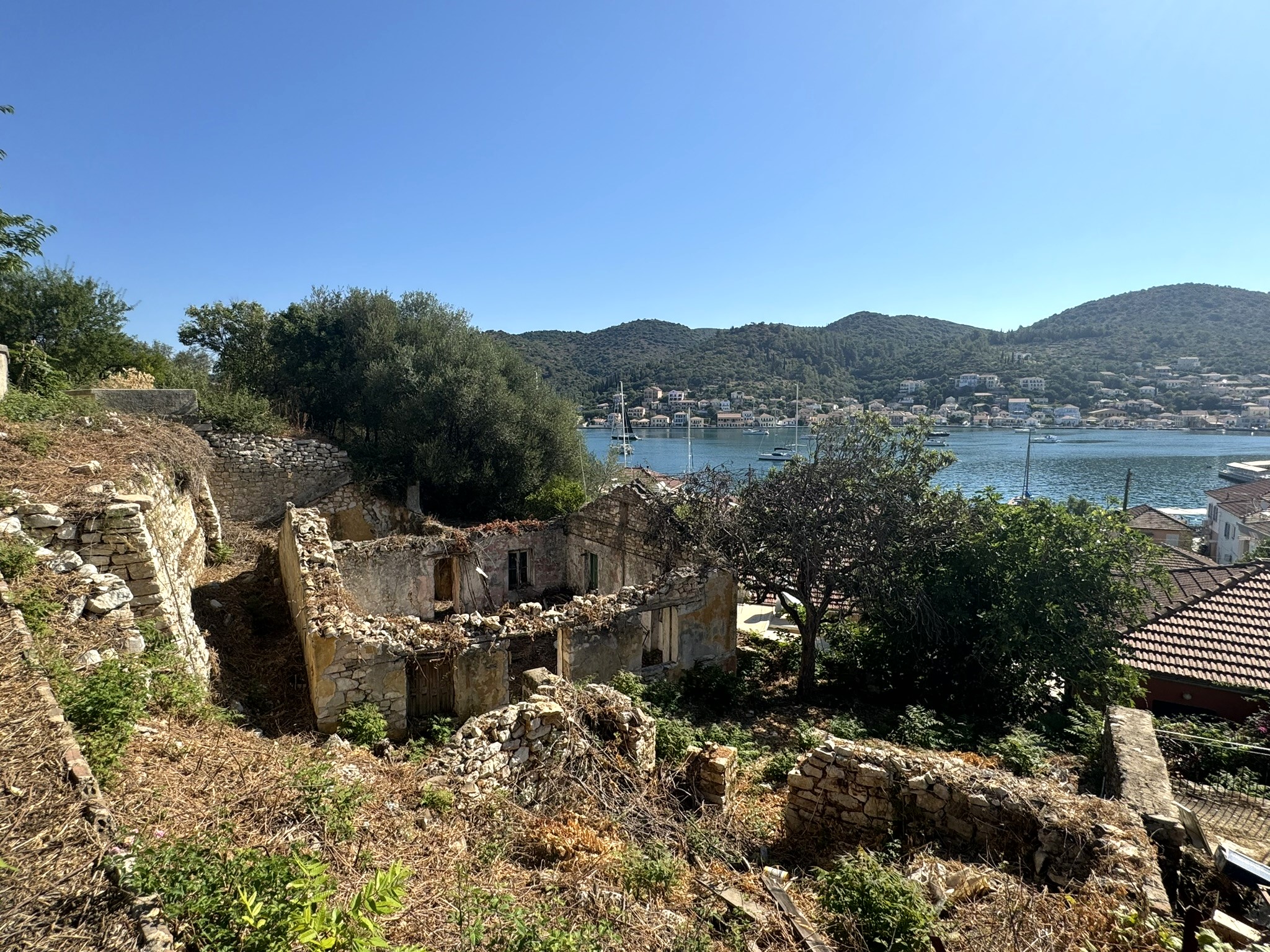 Ruin with sea views for sale in Ithaca Greece, Vathi