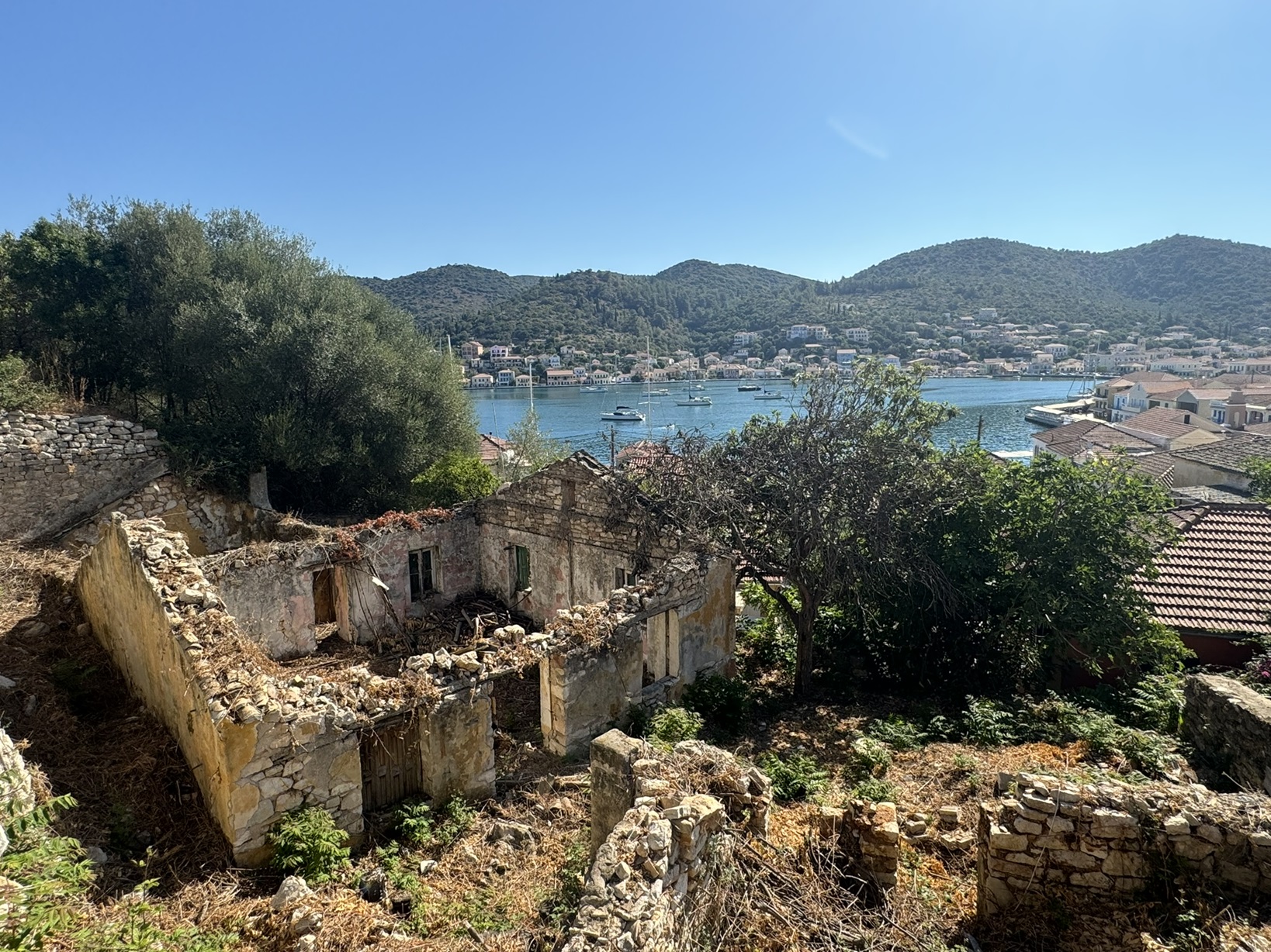 Ruin with sea views for sale in Ithaca Greece, Vathi