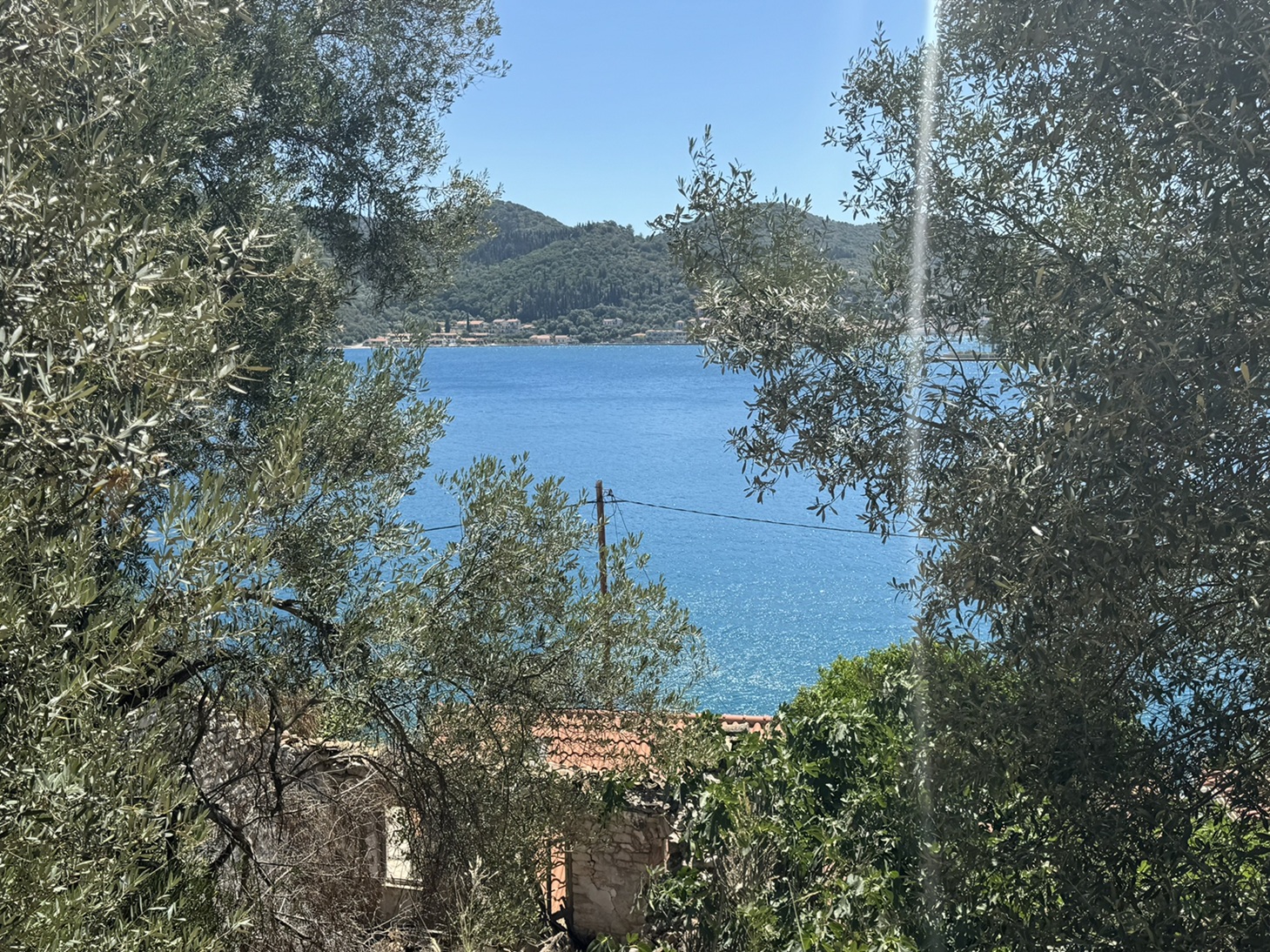 Sea views from ruin for sale in Ithaca Greece, Vathi