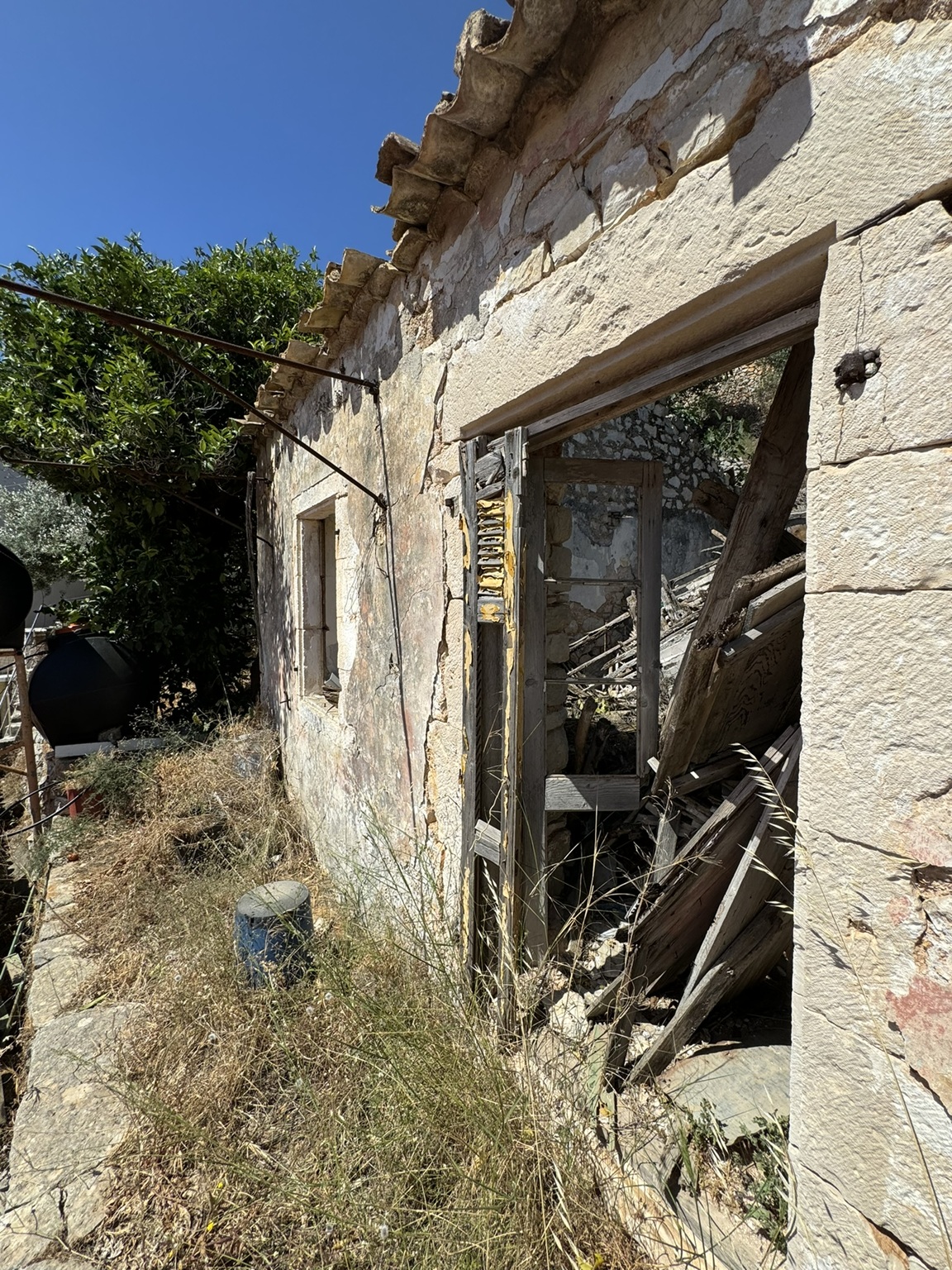 Front of ruin with sea views for sale in Ithaca Greece, Vathi