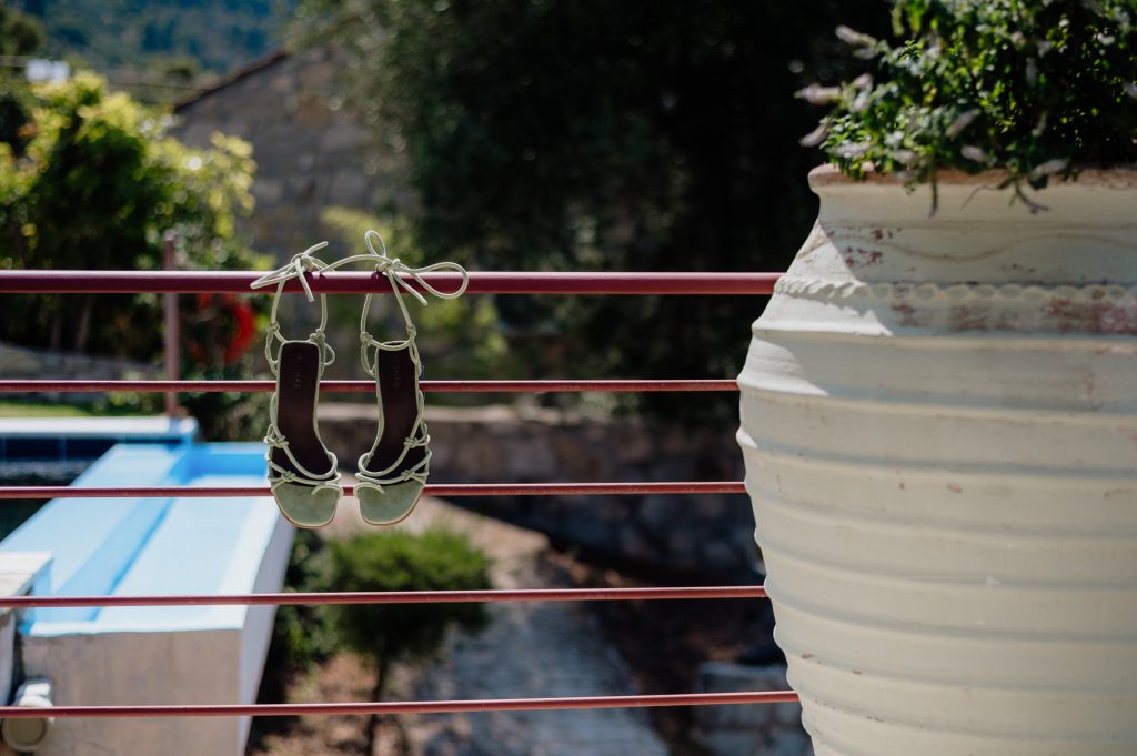 Bridal shoes for wedding in Ithaca Greece, Vathi