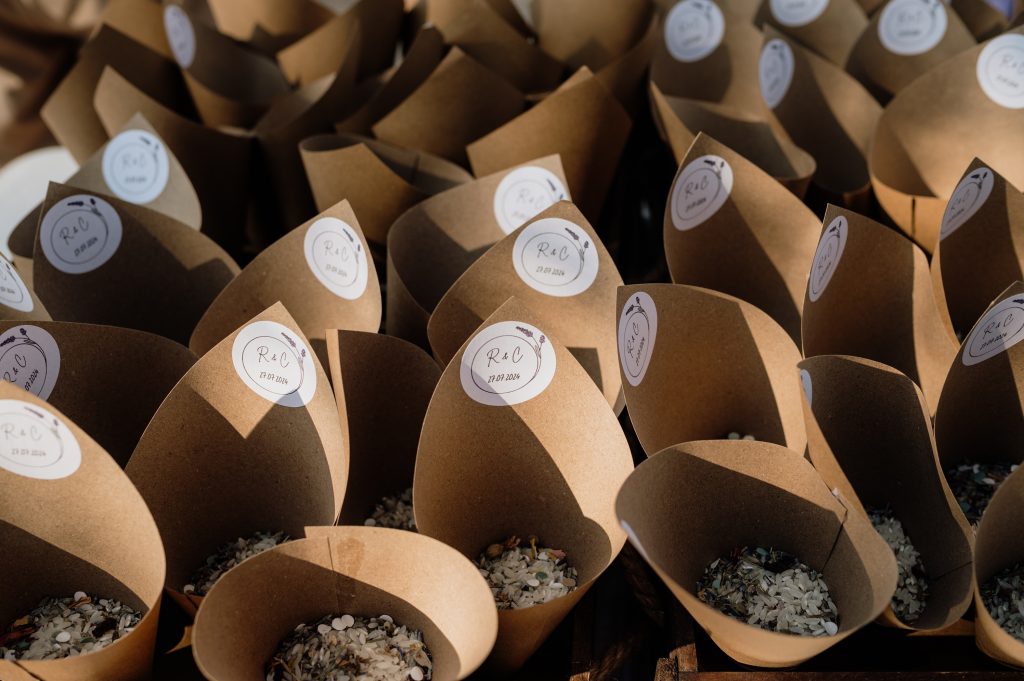 Rice cones for wedding ceremony in Ithaca Greece, Vathi